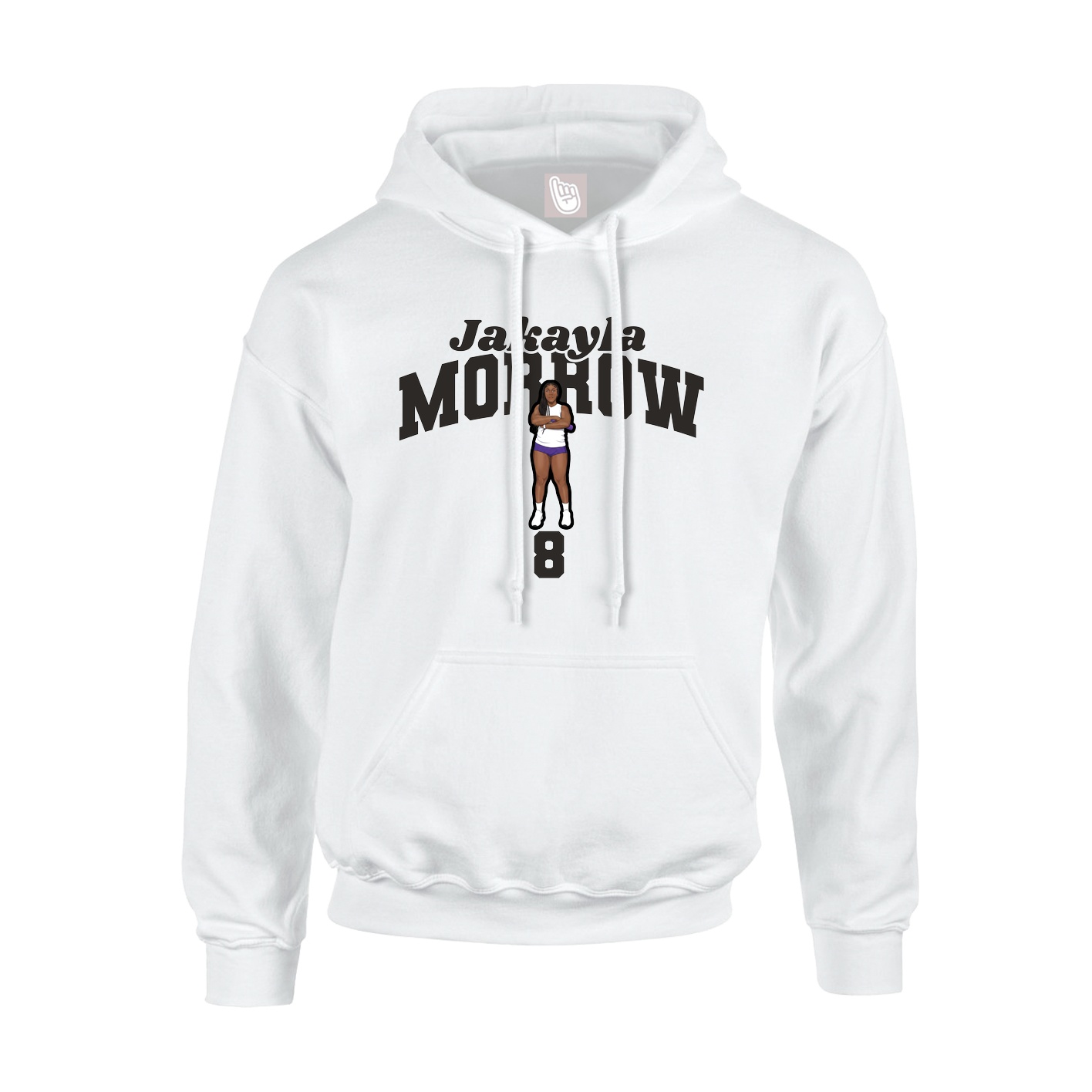 Hoodie — Signature Arch in White