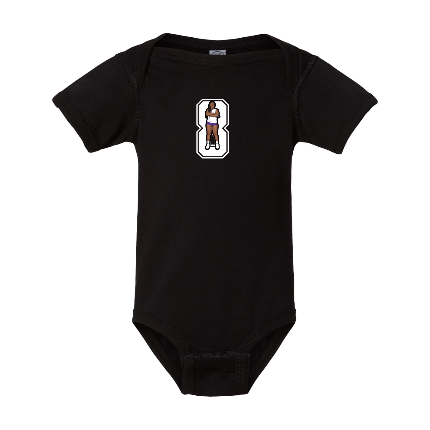 Baby Onesie — Number in Black