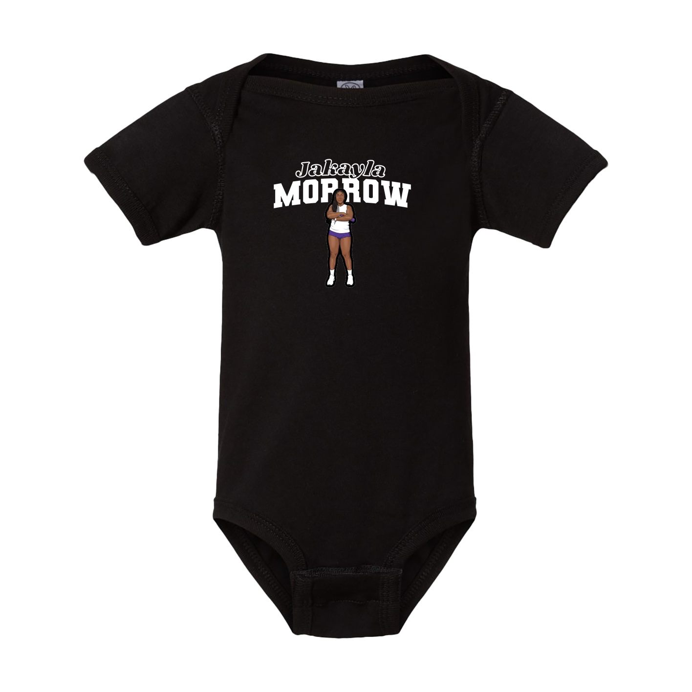 Baby Onesie — Name Arch in Black