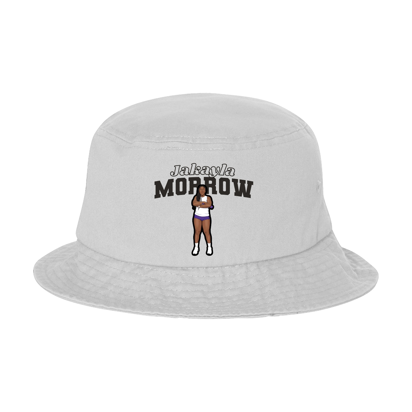 Bucket Cap — Name Arch in White