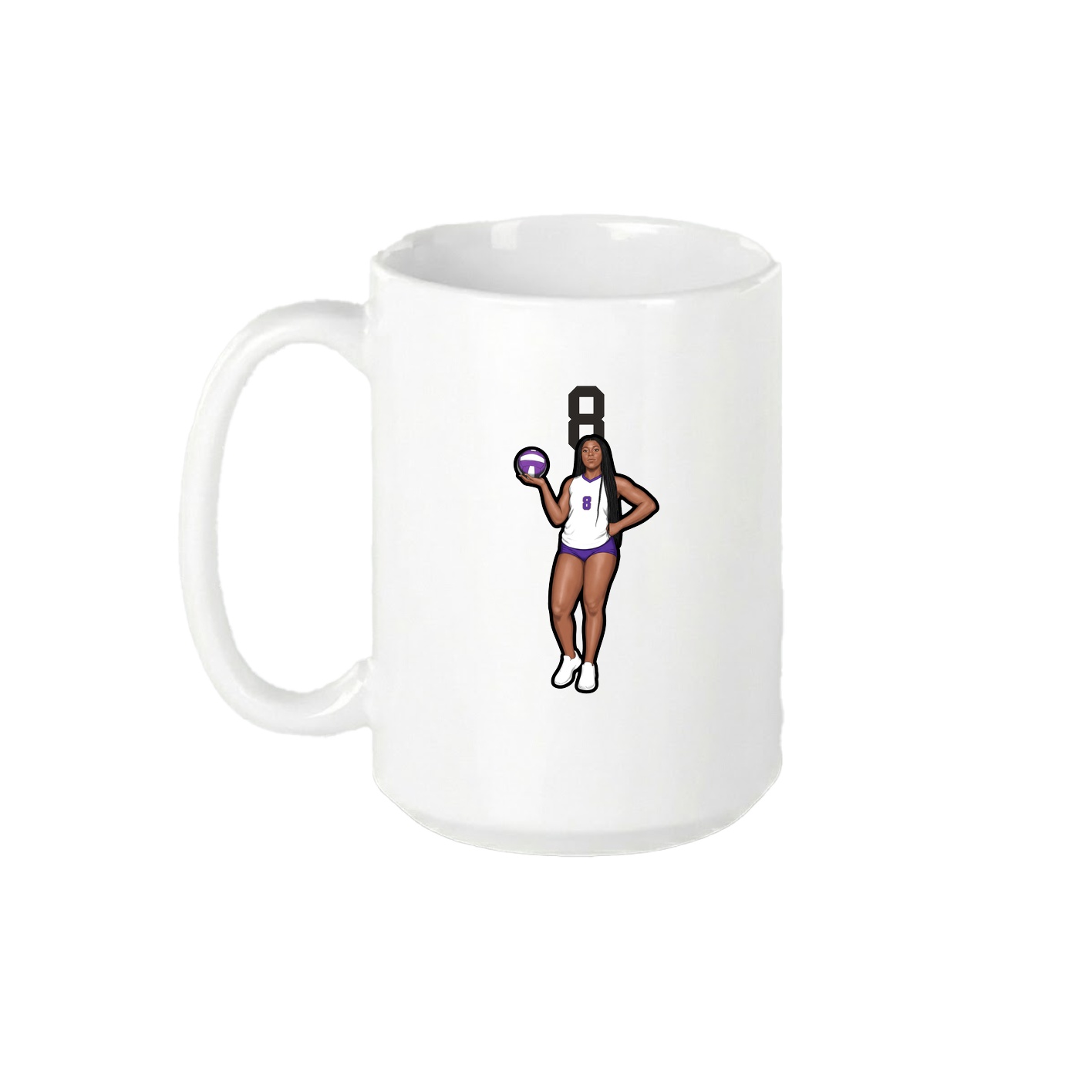 15oz Coffee Mug — Number Top in White