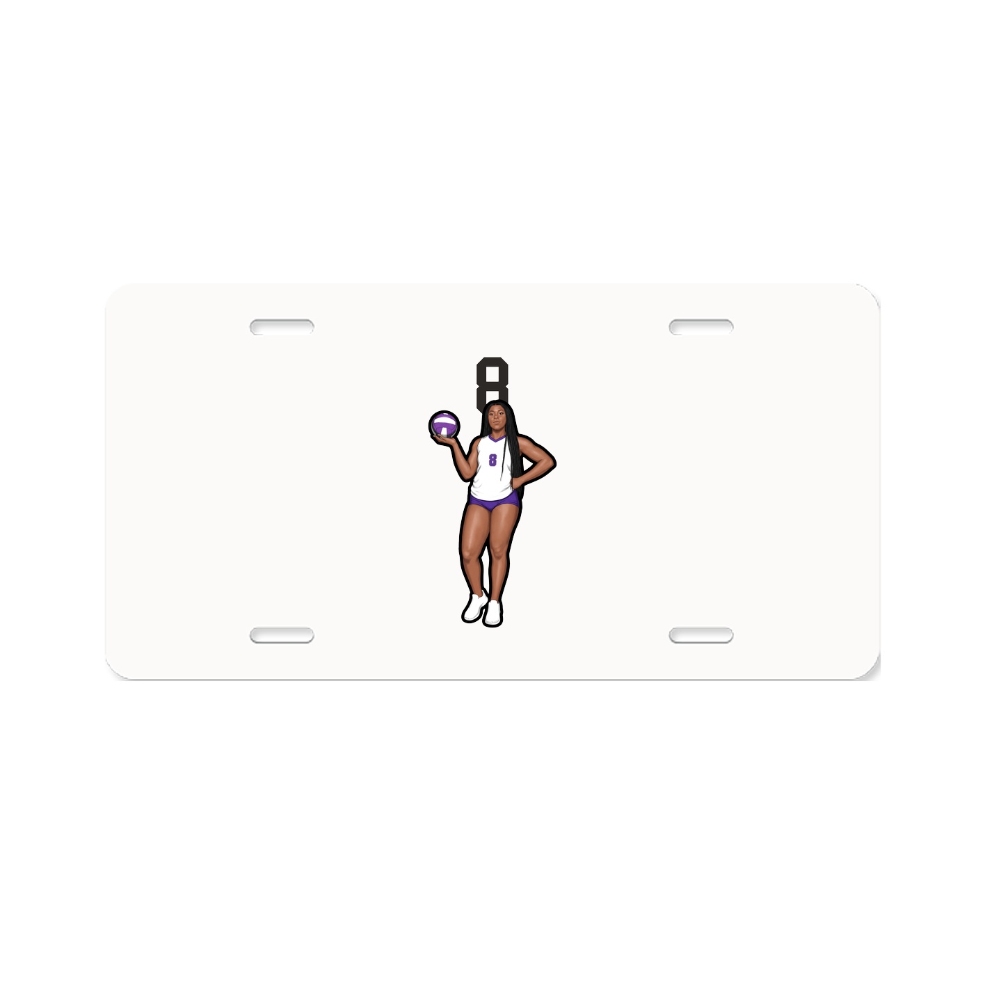 License Plate — Number Top in Classic
