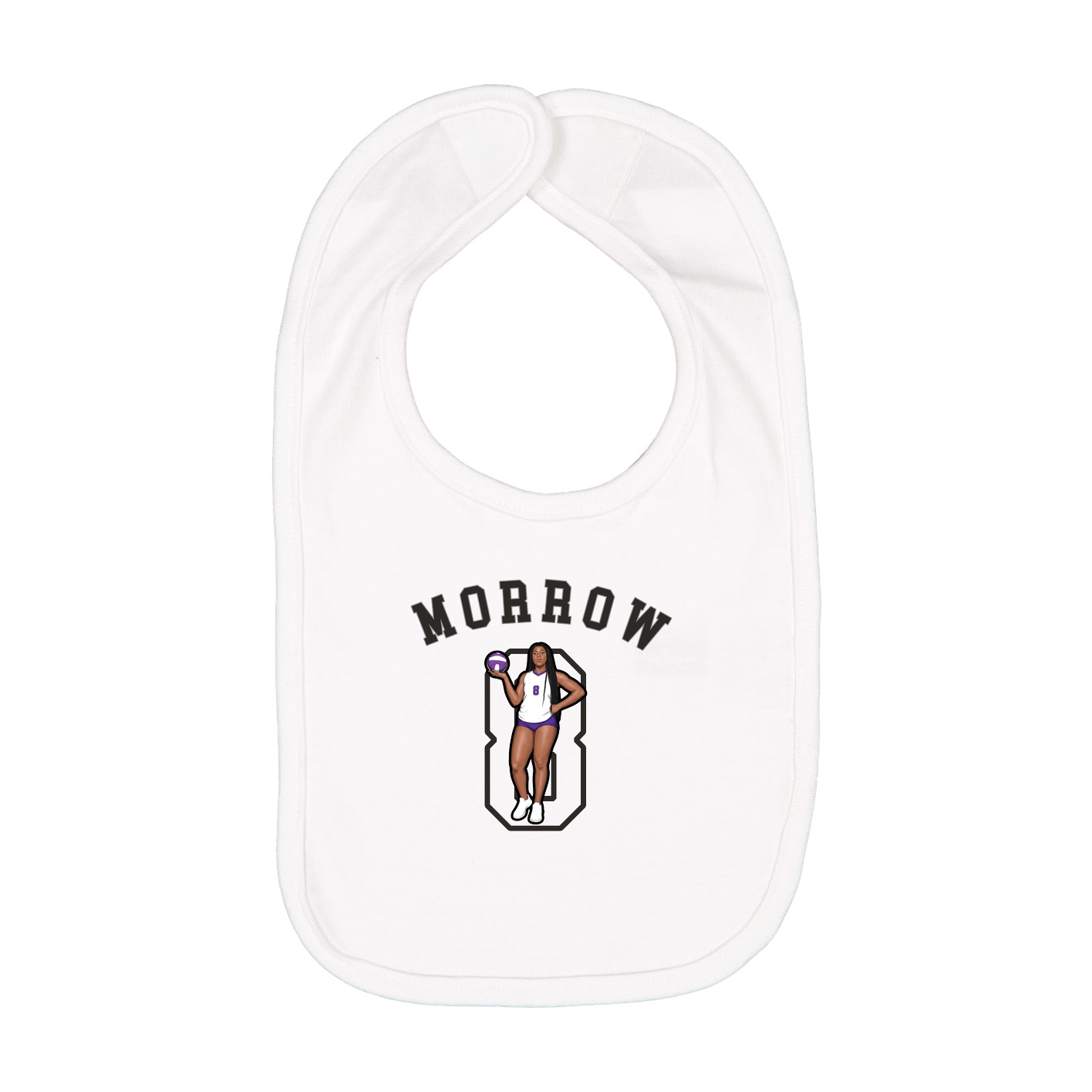 Infant Bib — Shirsey Arch in White
