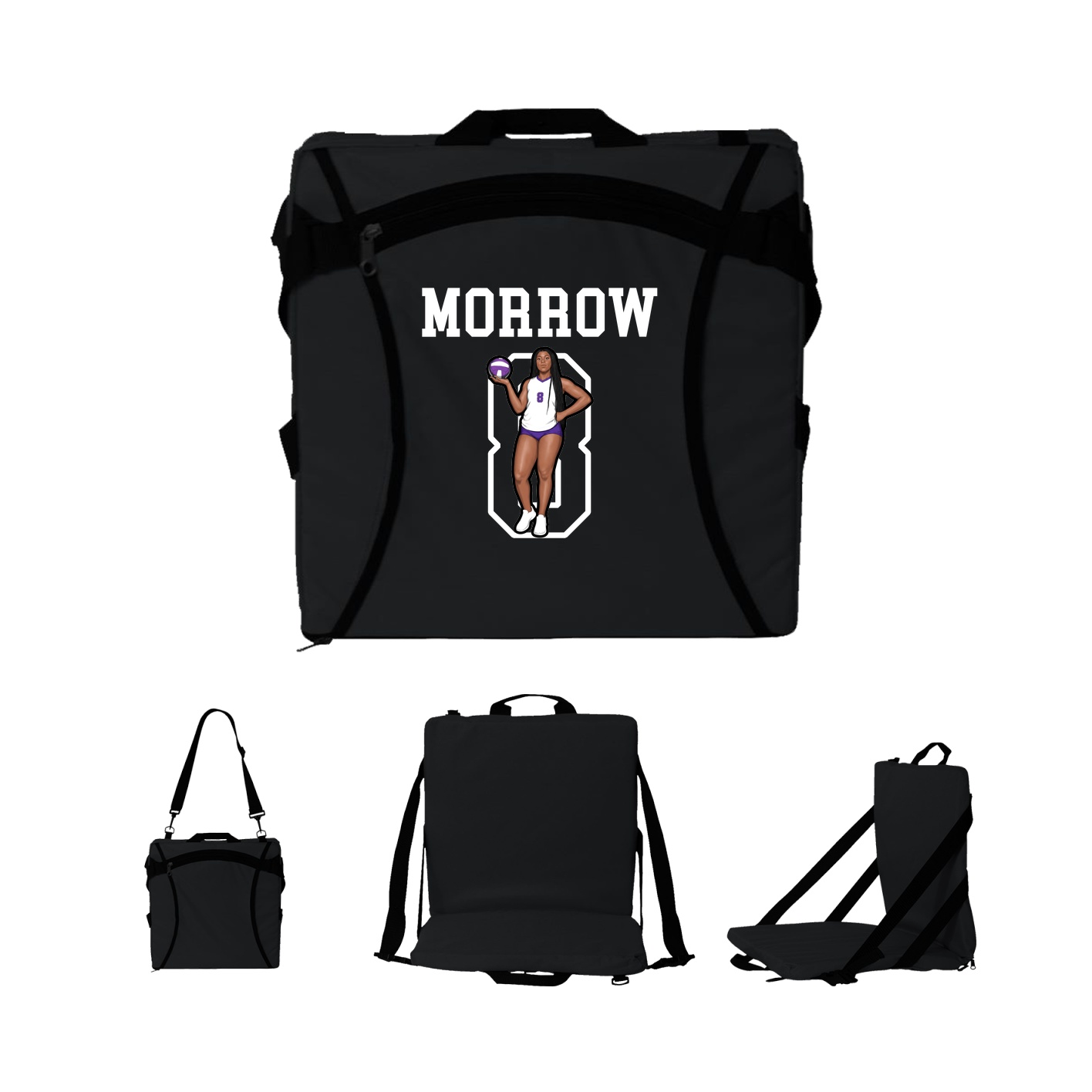 Folding Stadium Seat — Shirsey in Black