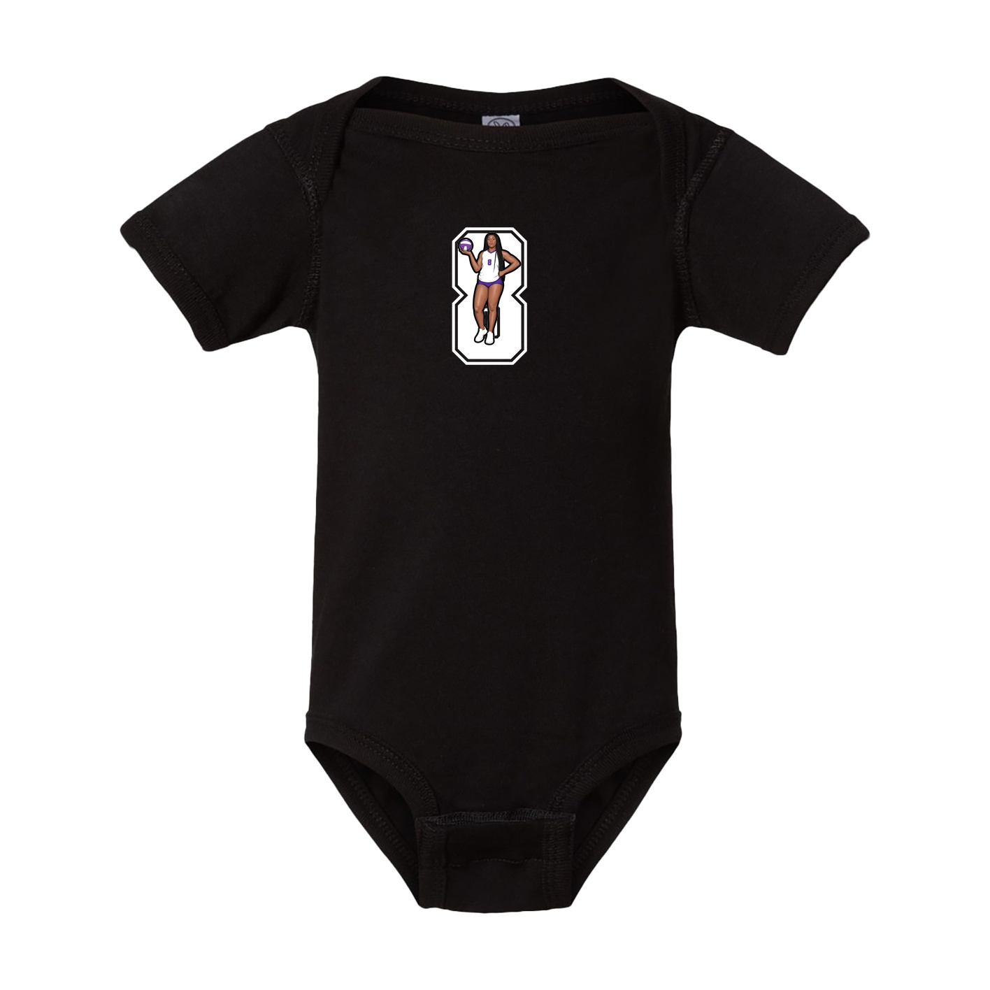 Baby Onesie — Number in Black