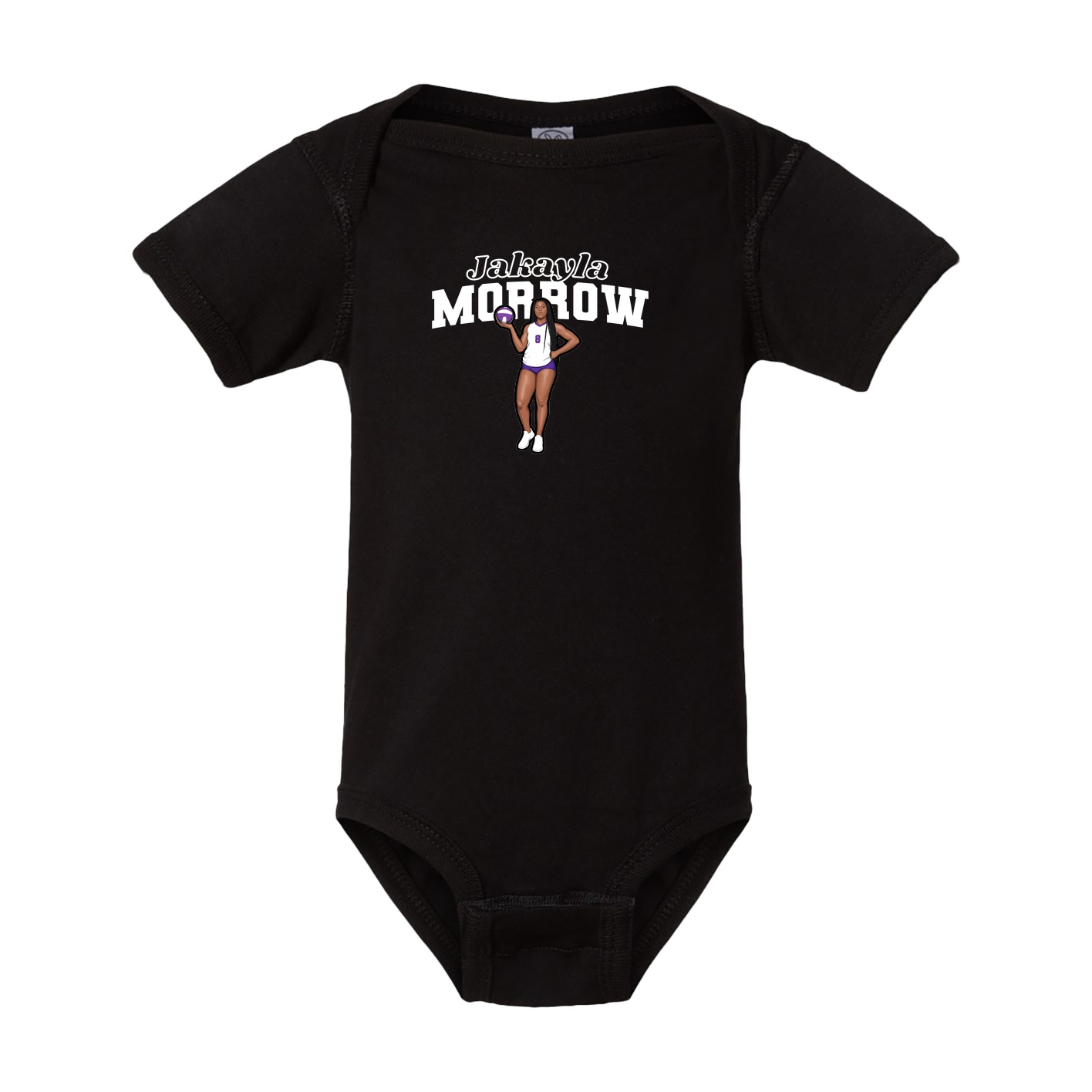 Baby Onesie — Name Arch in Black