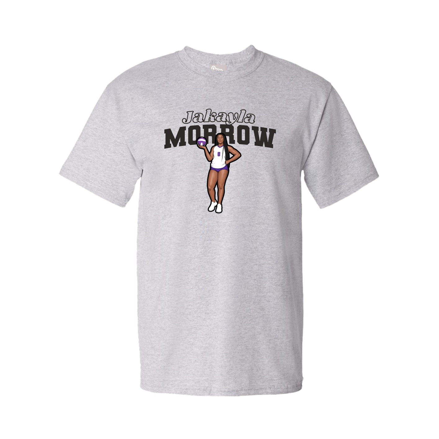 Youth Tee — Name Arch in Grey
