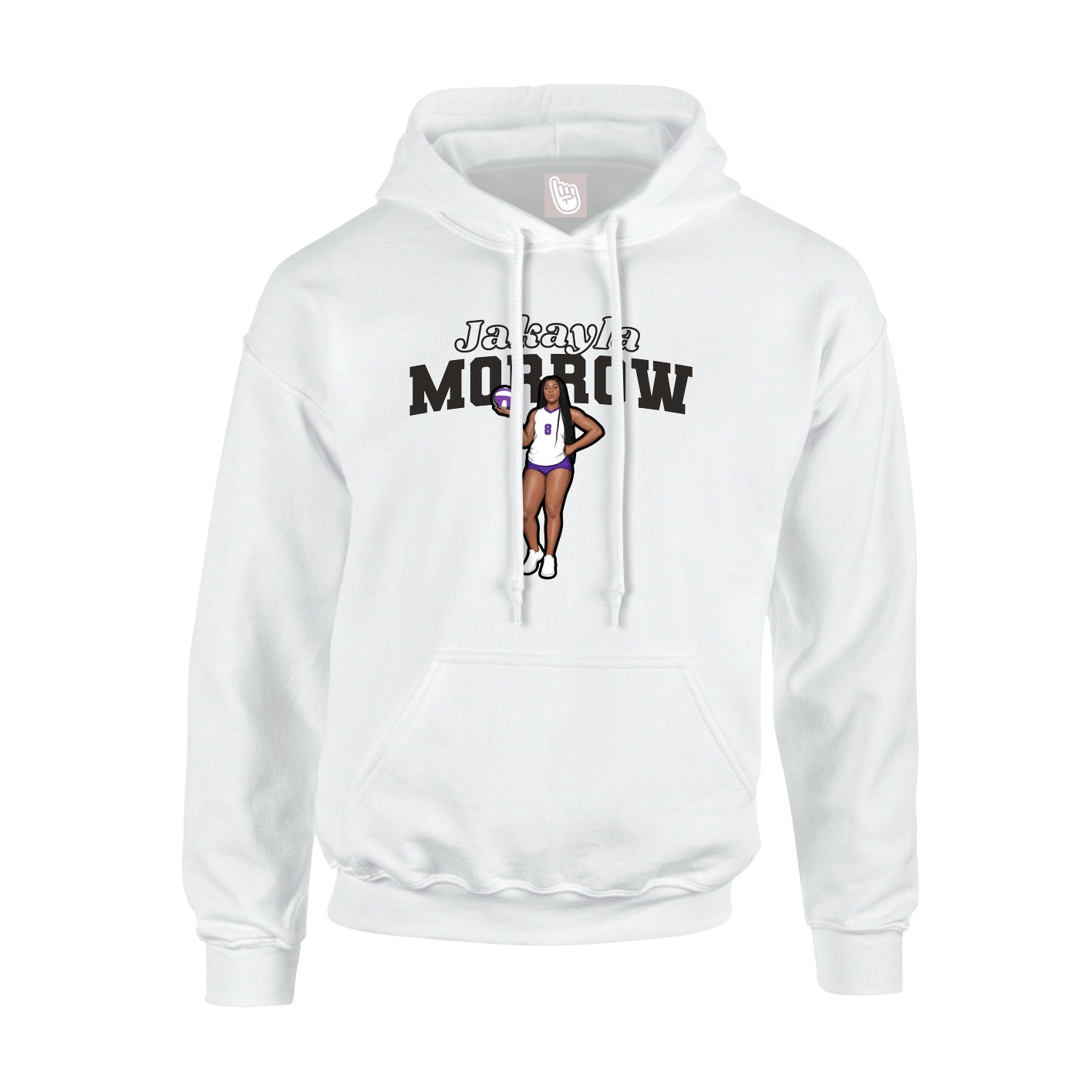 Hoodie — Name Arch in White