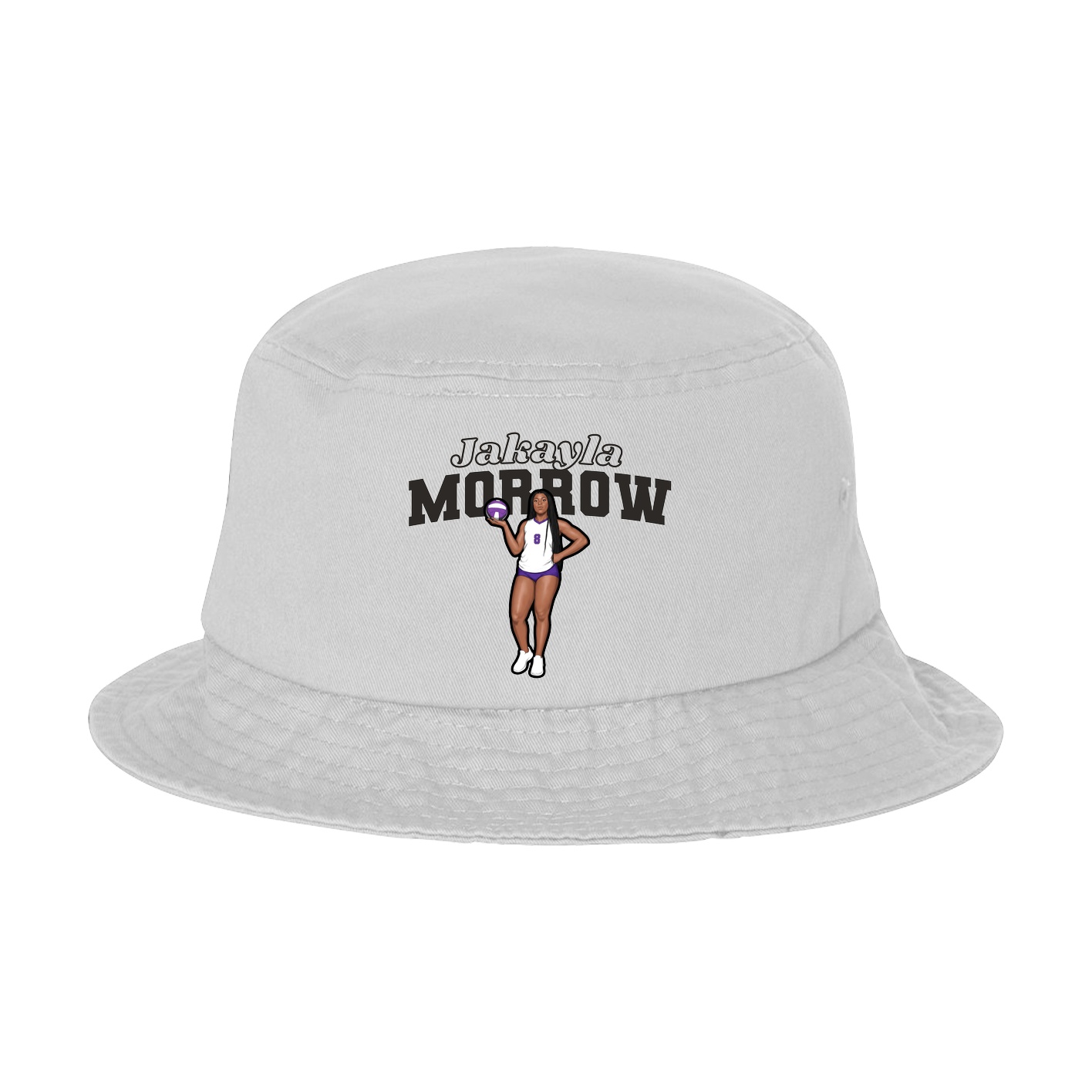 Bucket Cap — Name Arch in White