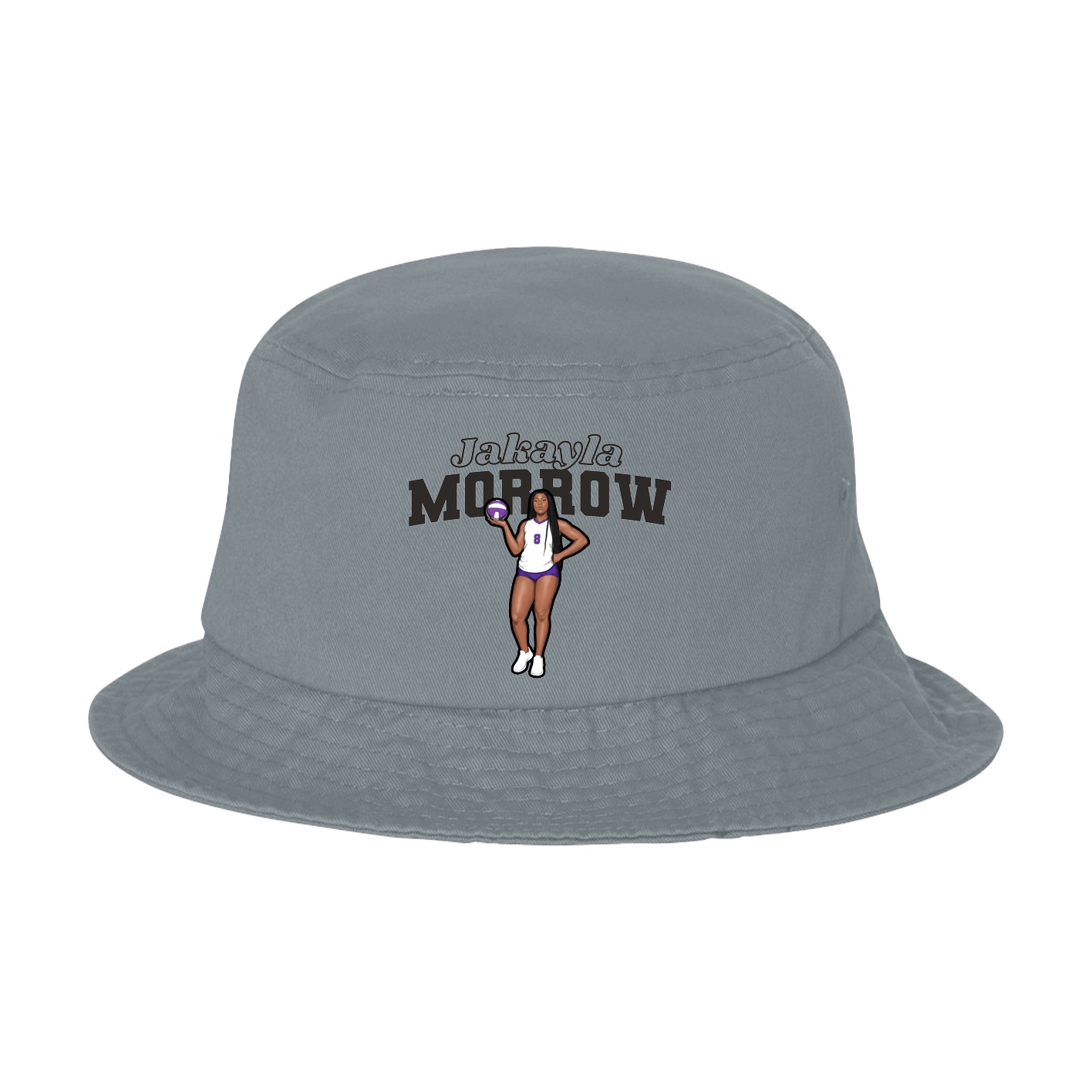 Bucket Cap — Name Arch in Grey