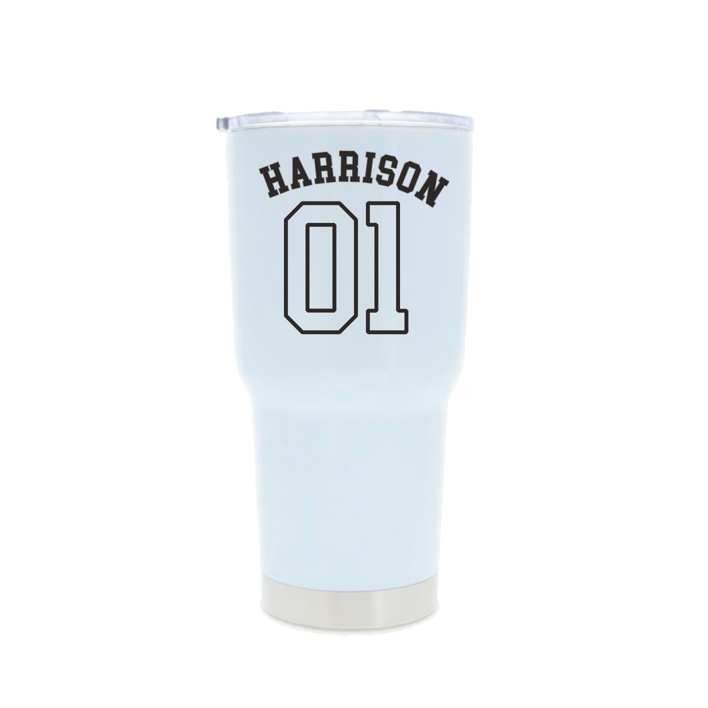 30oz Stainless Steel Tumbler — Shirsey Arch in White