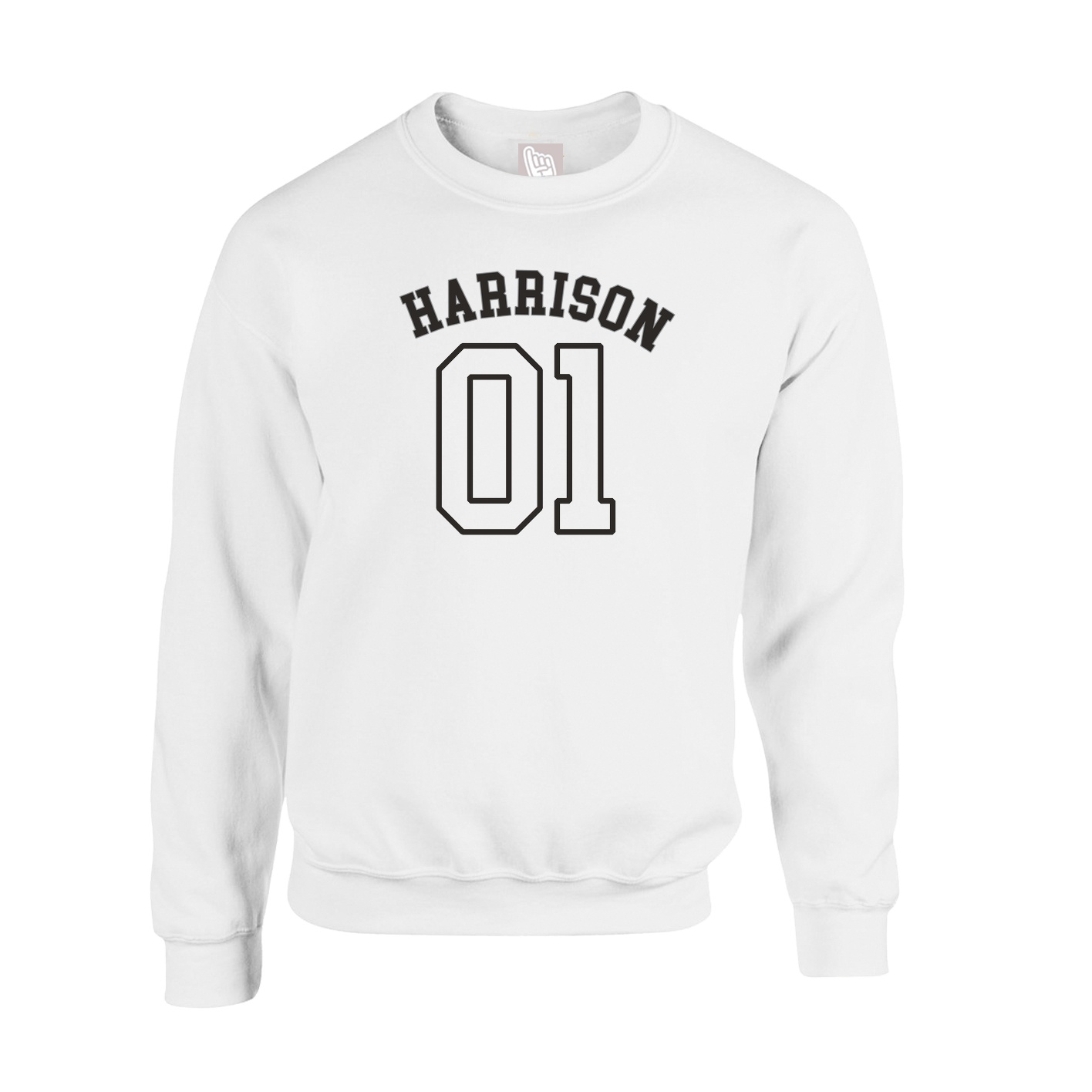 Fleece Crew — Shirsey Arch in White