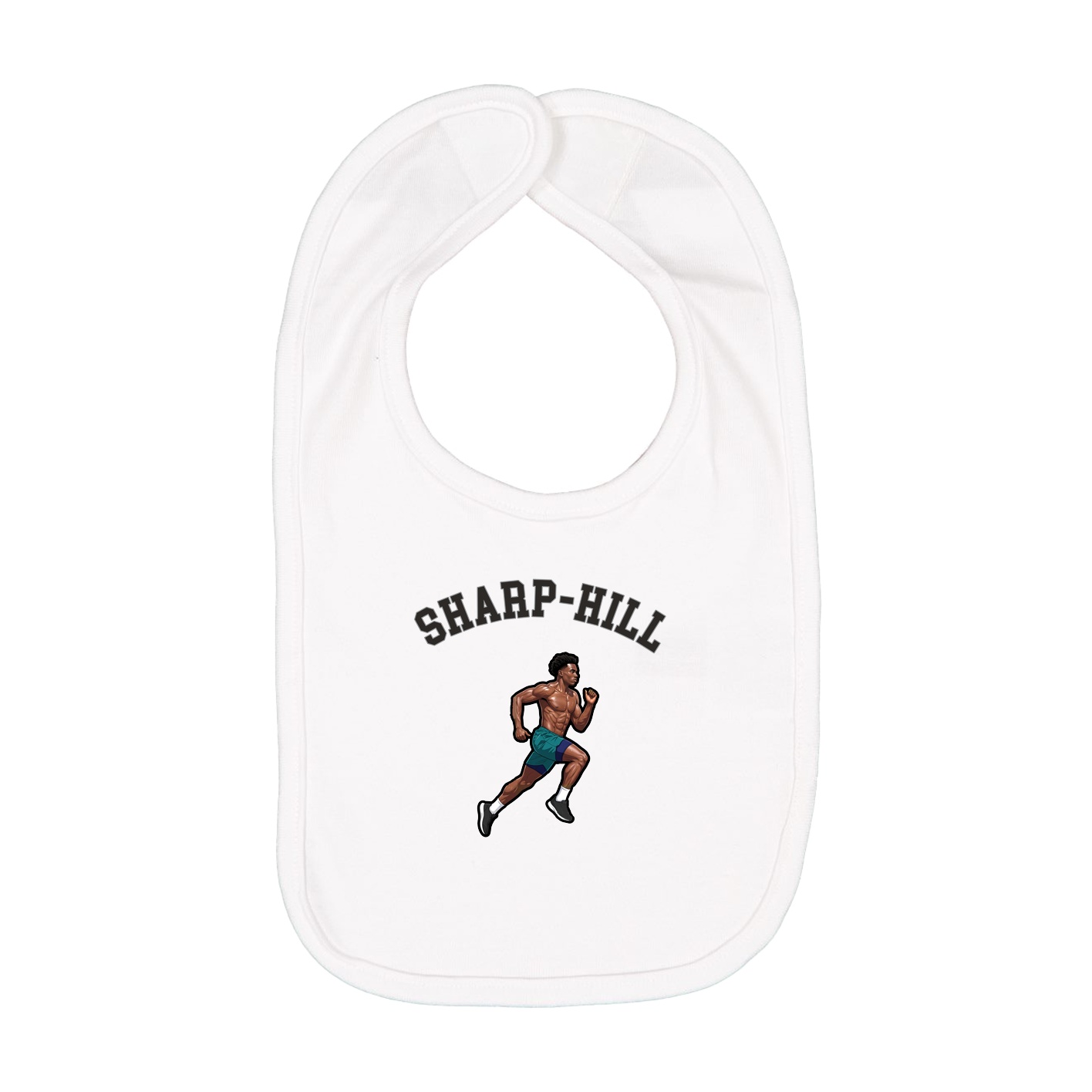 Infant Bib — Shirsey Arch in White