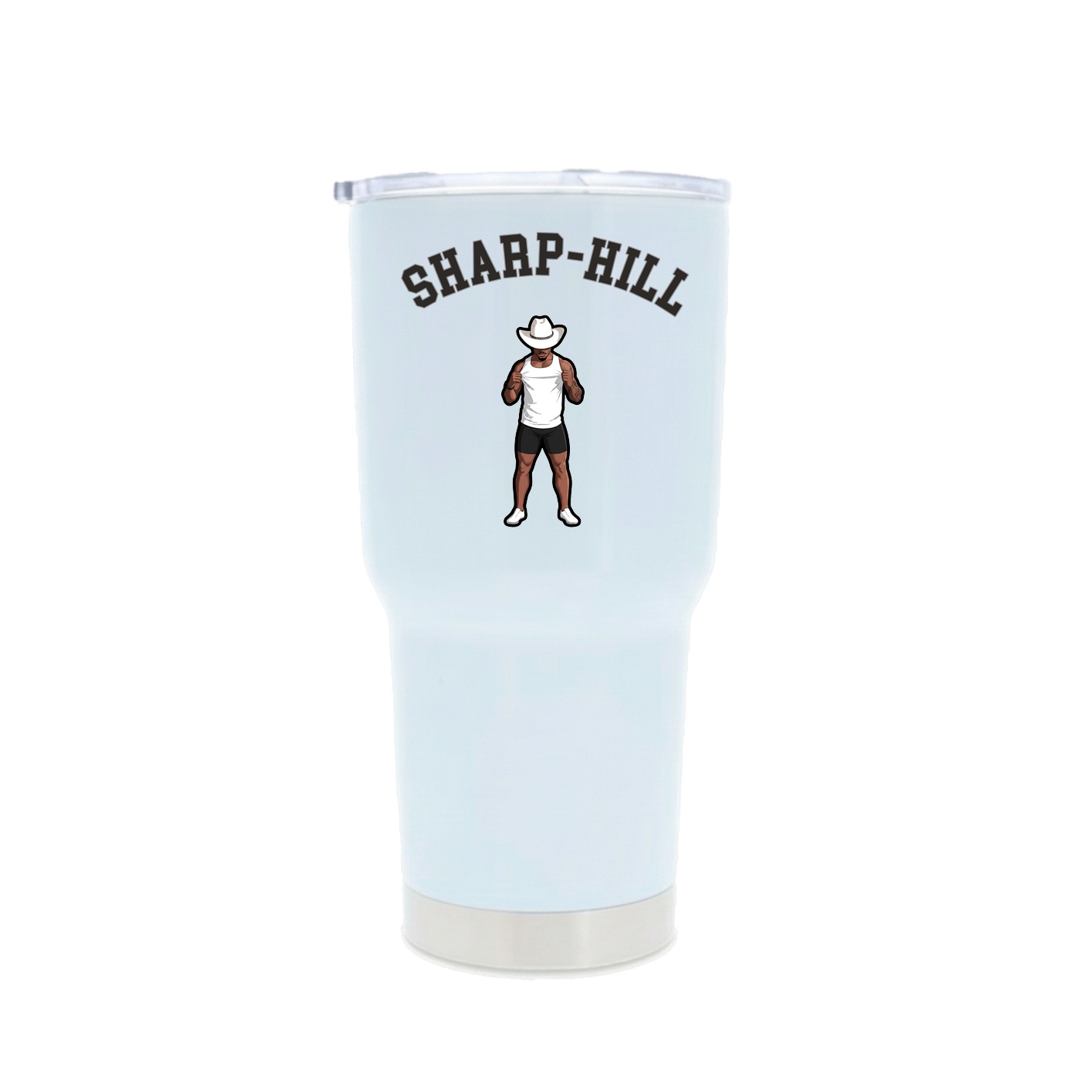 30oz Stainless Steel Tumbler — Shirsey Arch in White