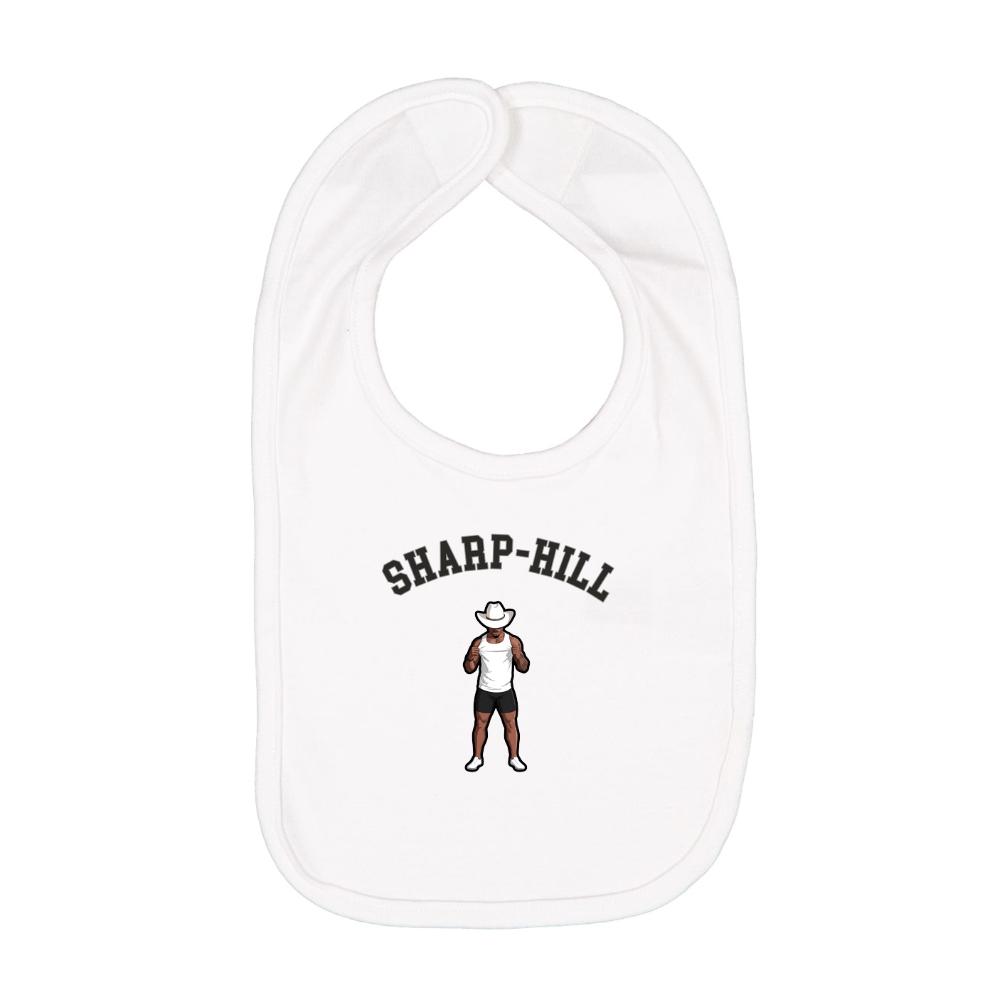Infant Bib — Shirsey Arch in White