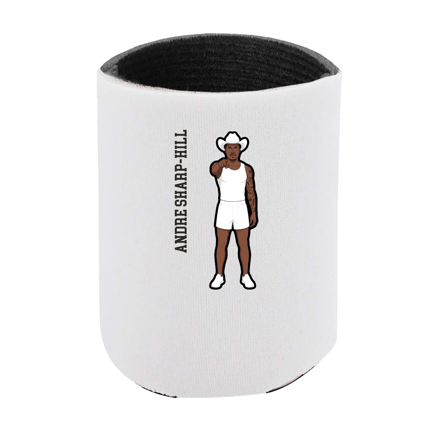 Can Holder — Name Vertical in White