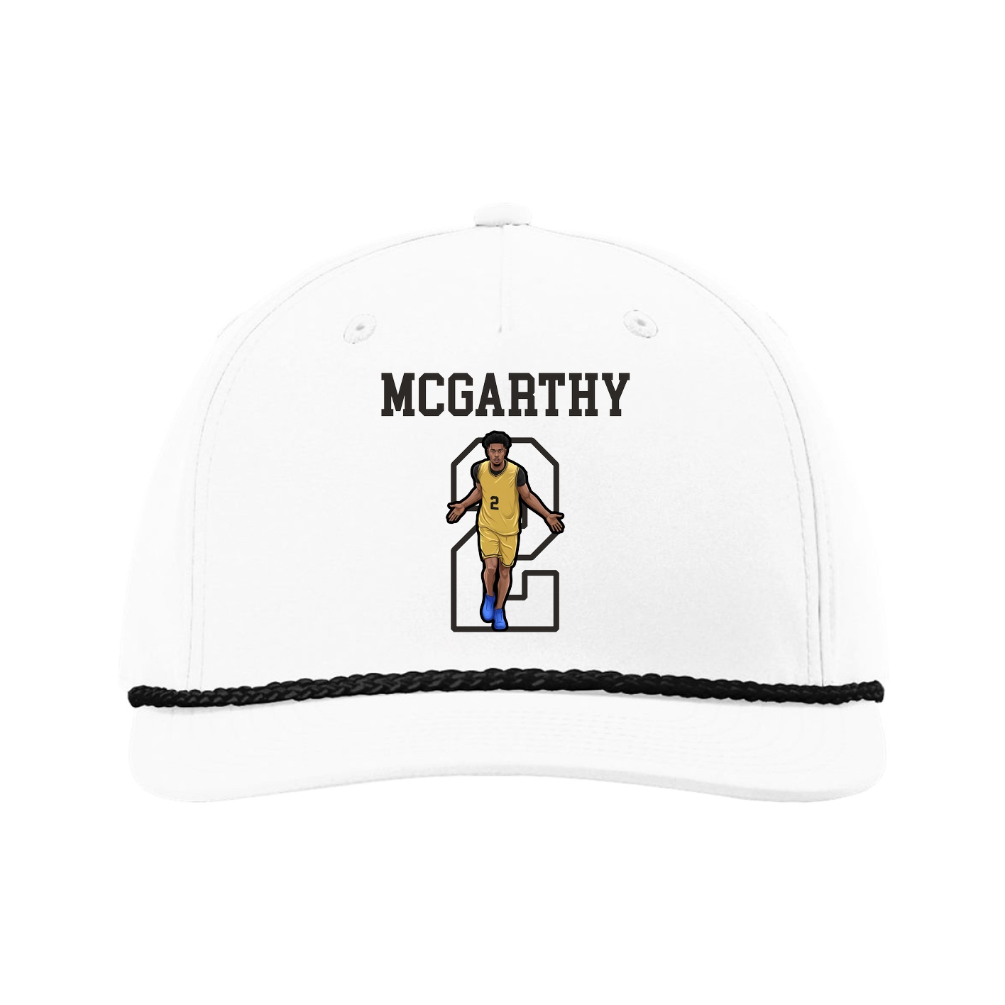 Five-Panel Classic Rope Cap — Shirsey in White