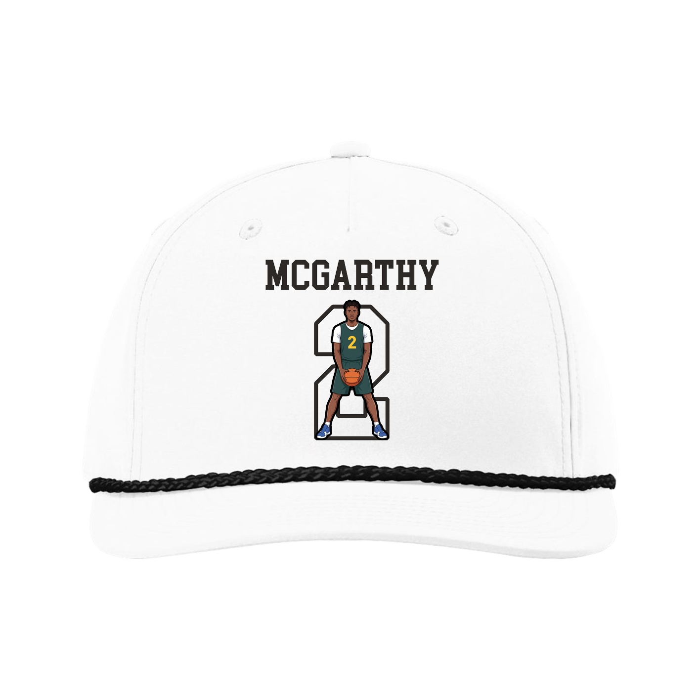Five-Panel Classic Rope Cap — Shirsey in White