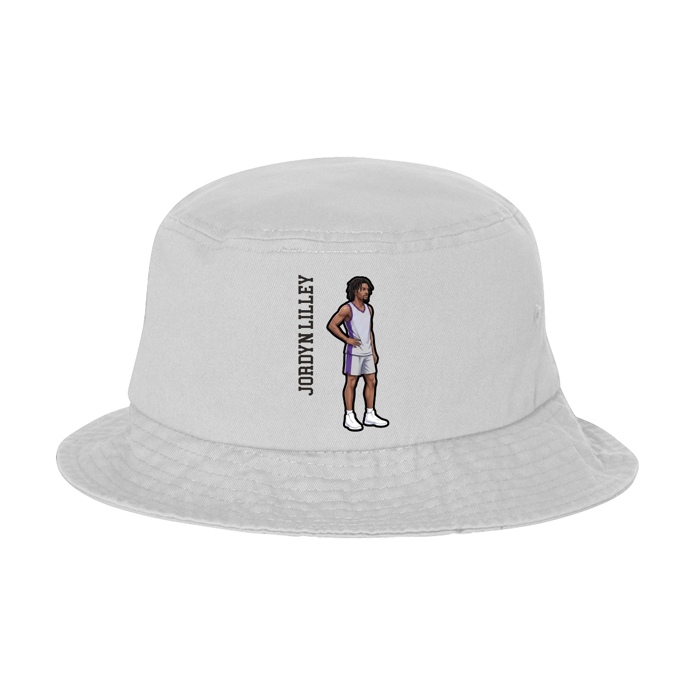 Bucket Cap — Name Vertical in White