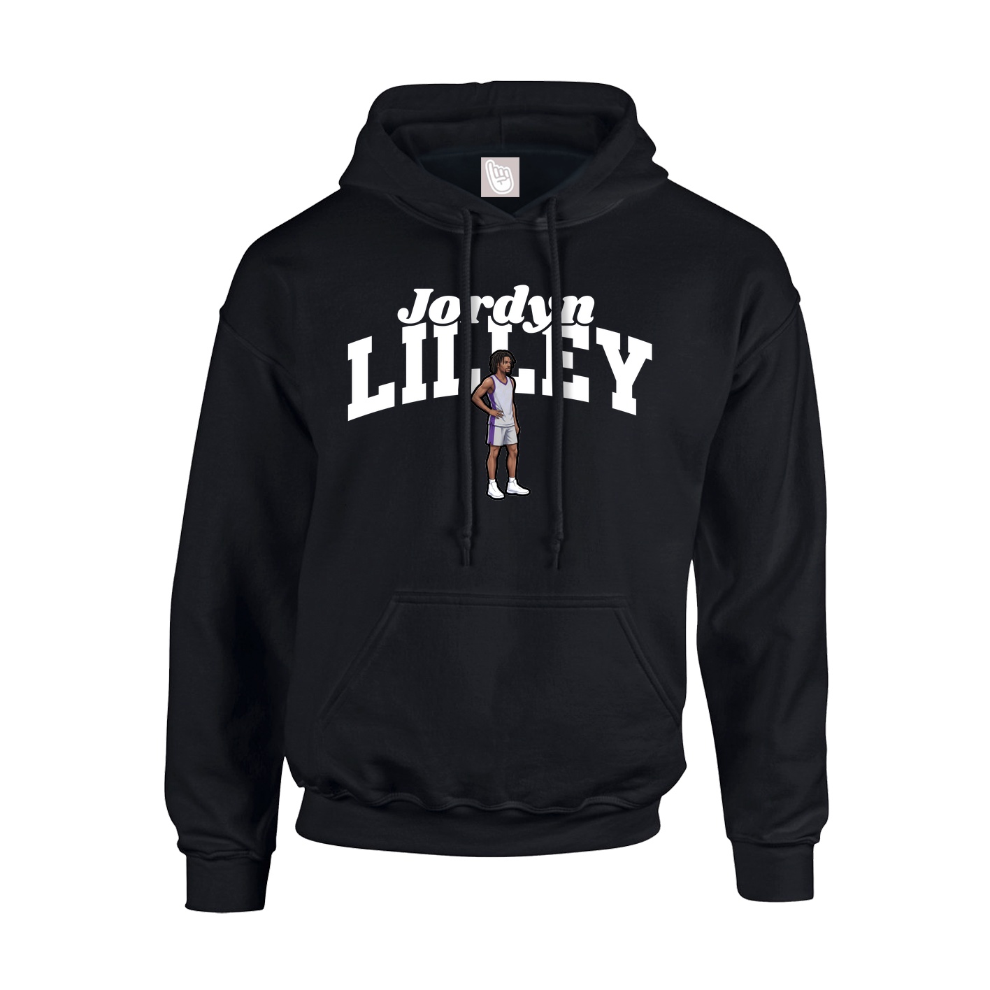 Youth Hoodie — Signature Arch in Black