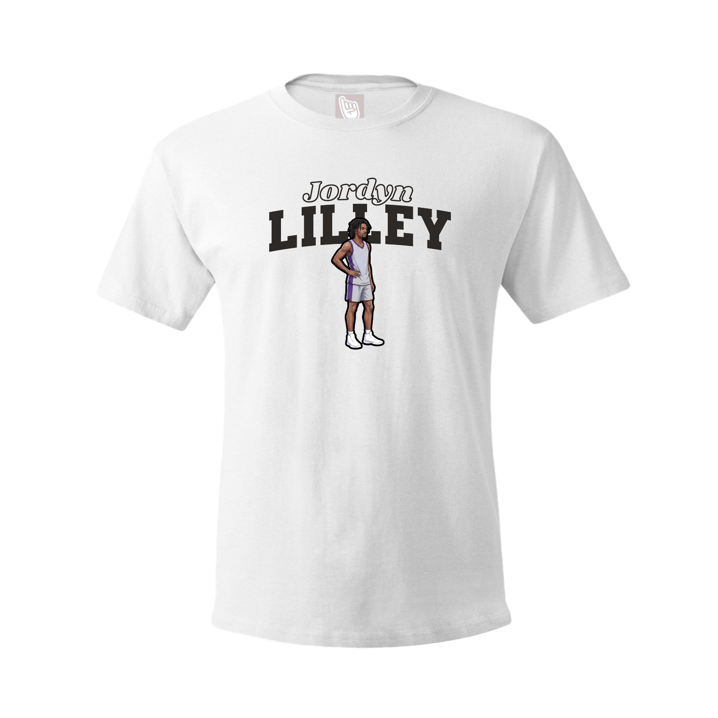 Youth Tee — Name Arch in White