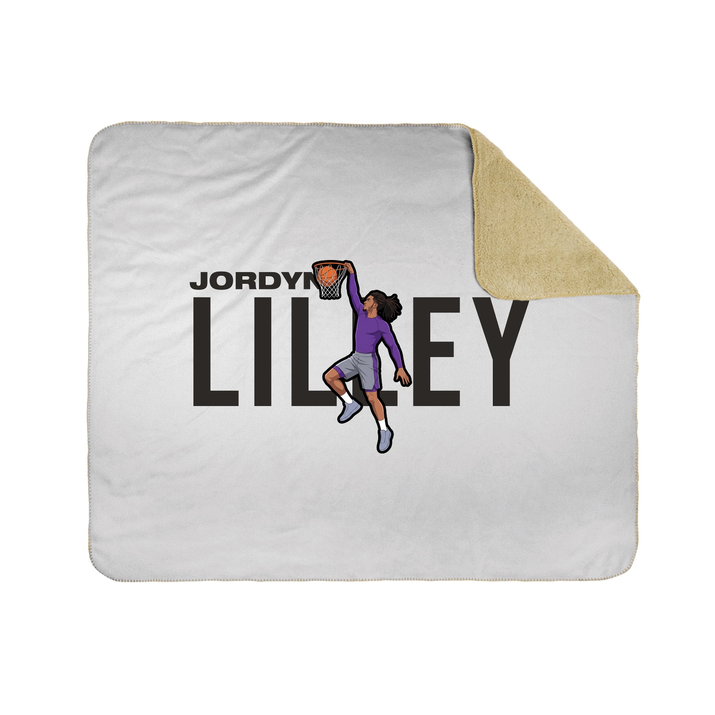 Throw Blanket — Player Name in White
