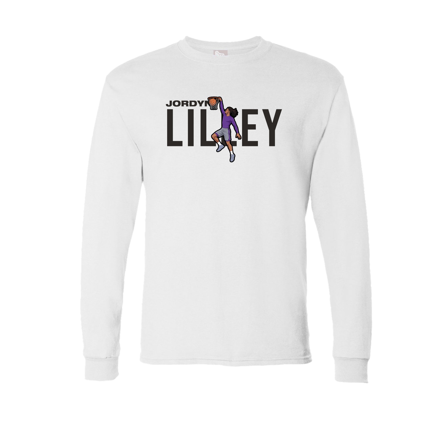 Long Sleeve Tee — Player Name in White