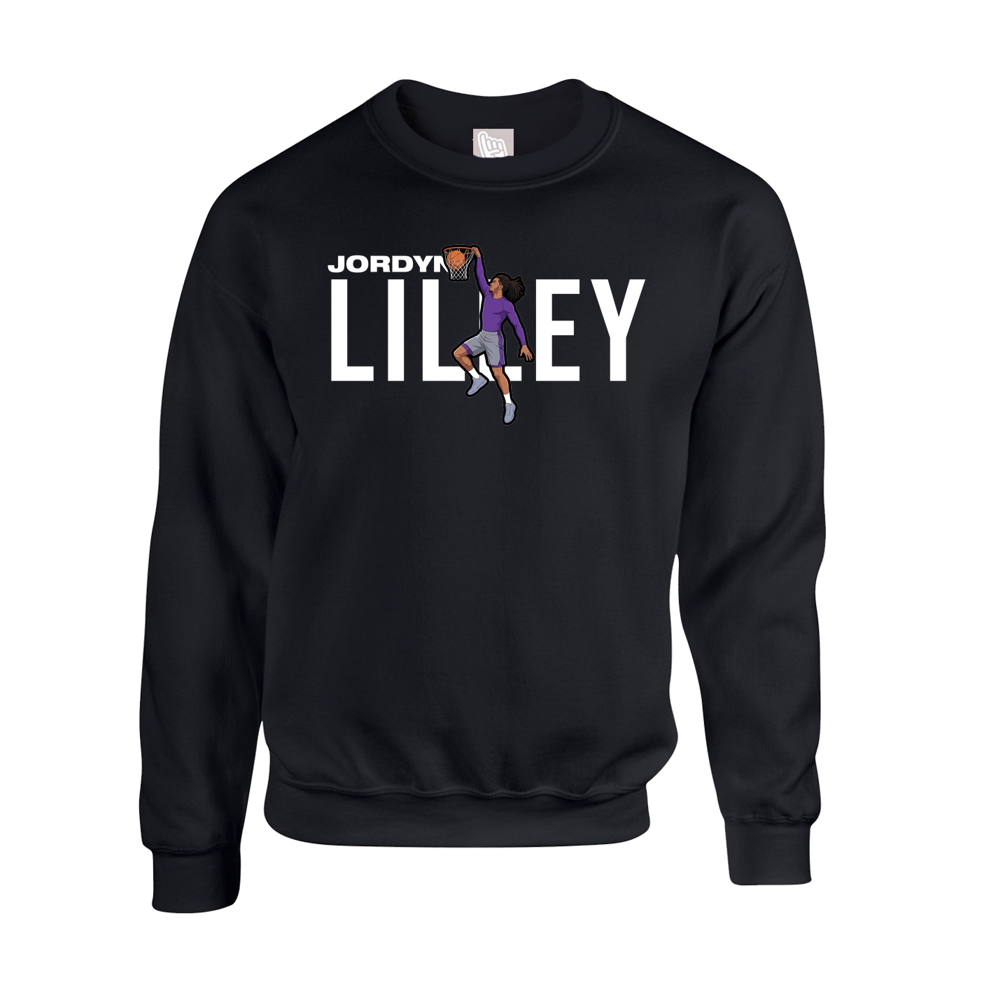 Fleece Crew — Player Name in Black