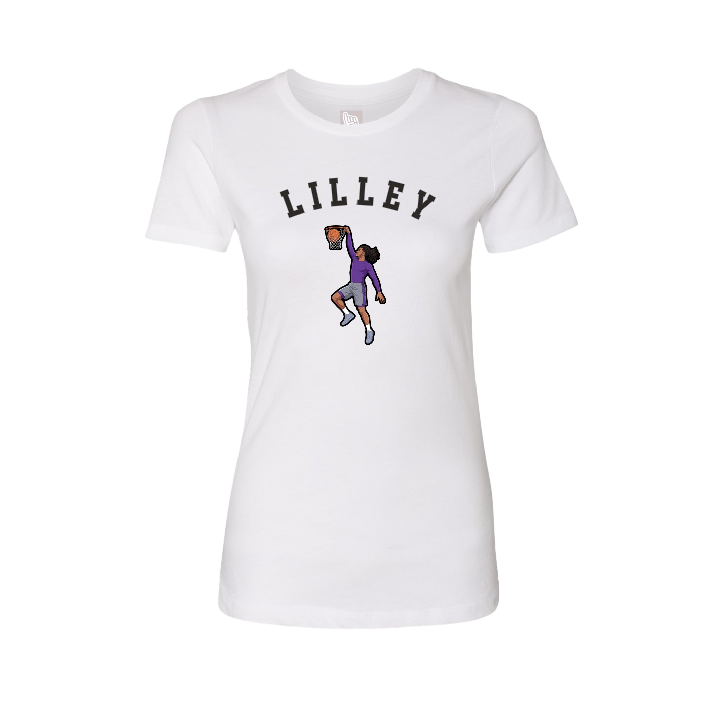 Fitted Women's Tee — Shirsey Arch in White