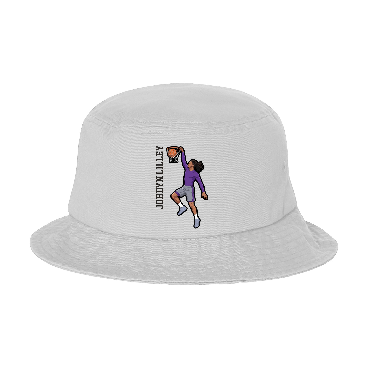 Bucket Cap — Name Vertical in White