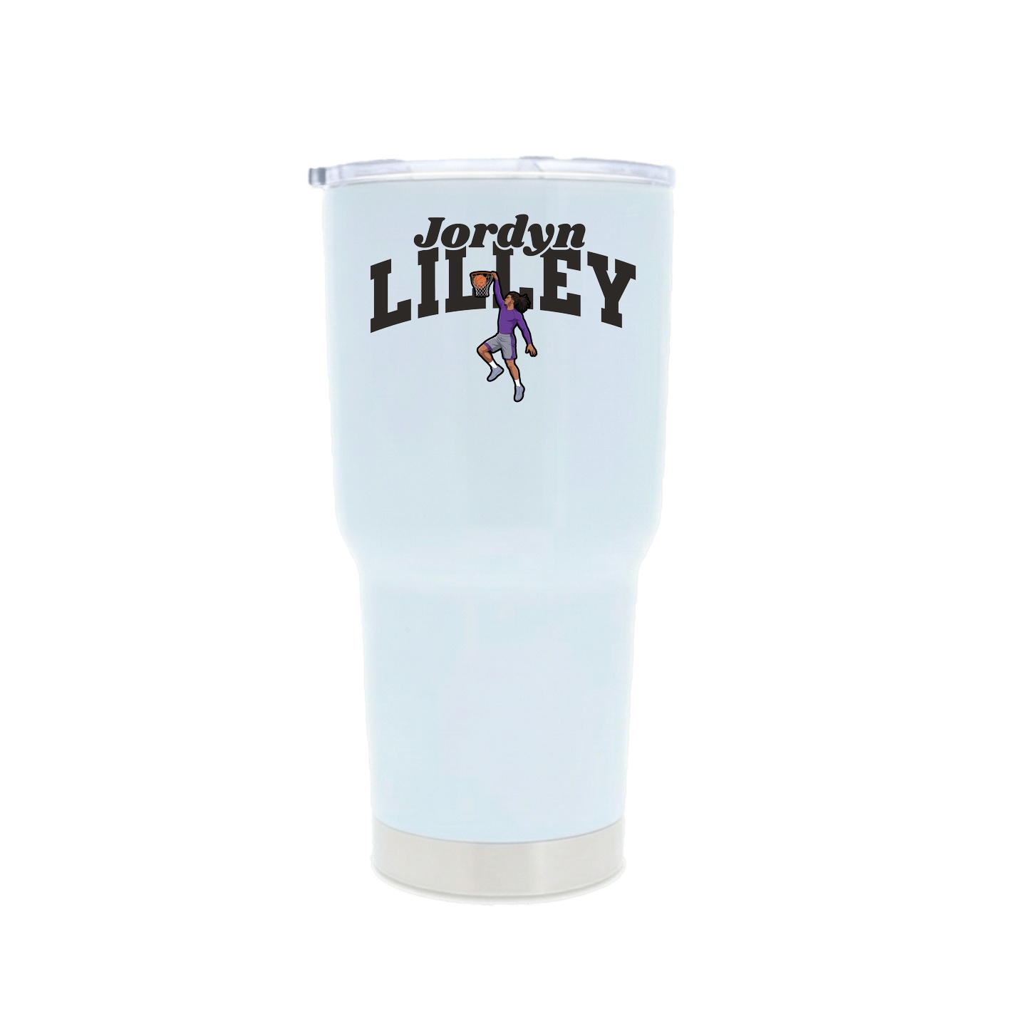 30oz Stainless Steel Tumbler — Signature Arch in White