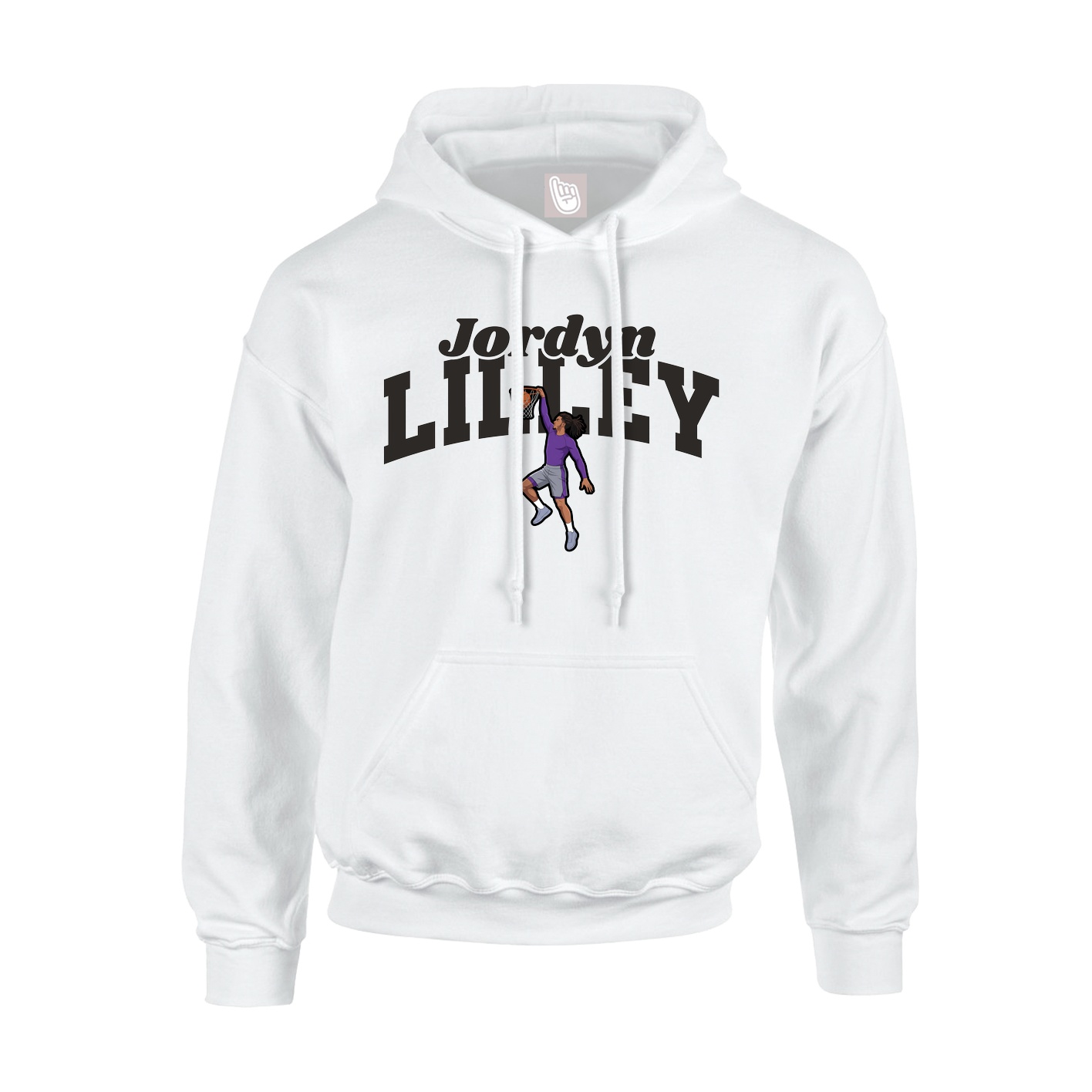 Youth Hoodie — Signature Arch in White