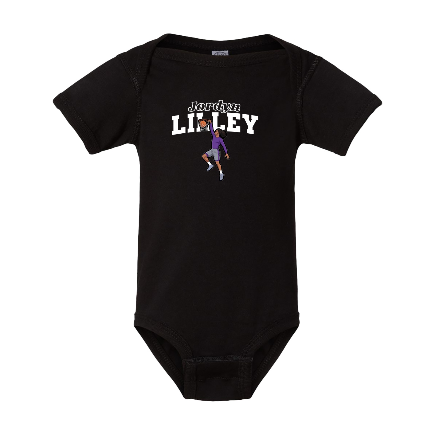 Baby Onesie — Name Arch in Black