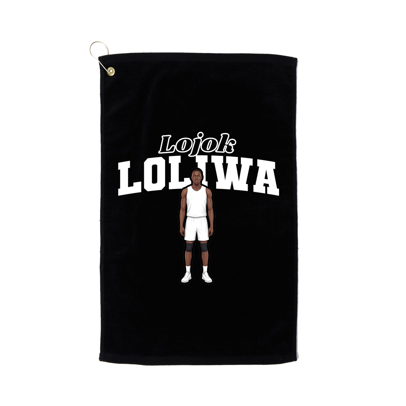 Golf Towel — Name Arch in Black