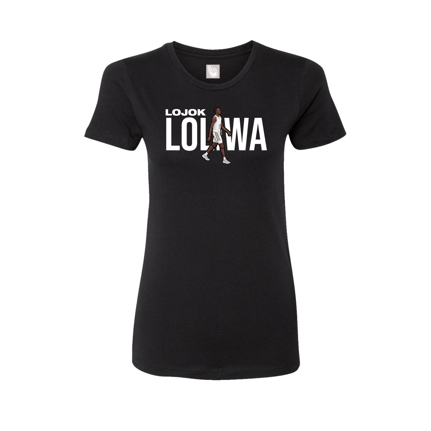 Fitted Women's Tee — Player Name in Black
