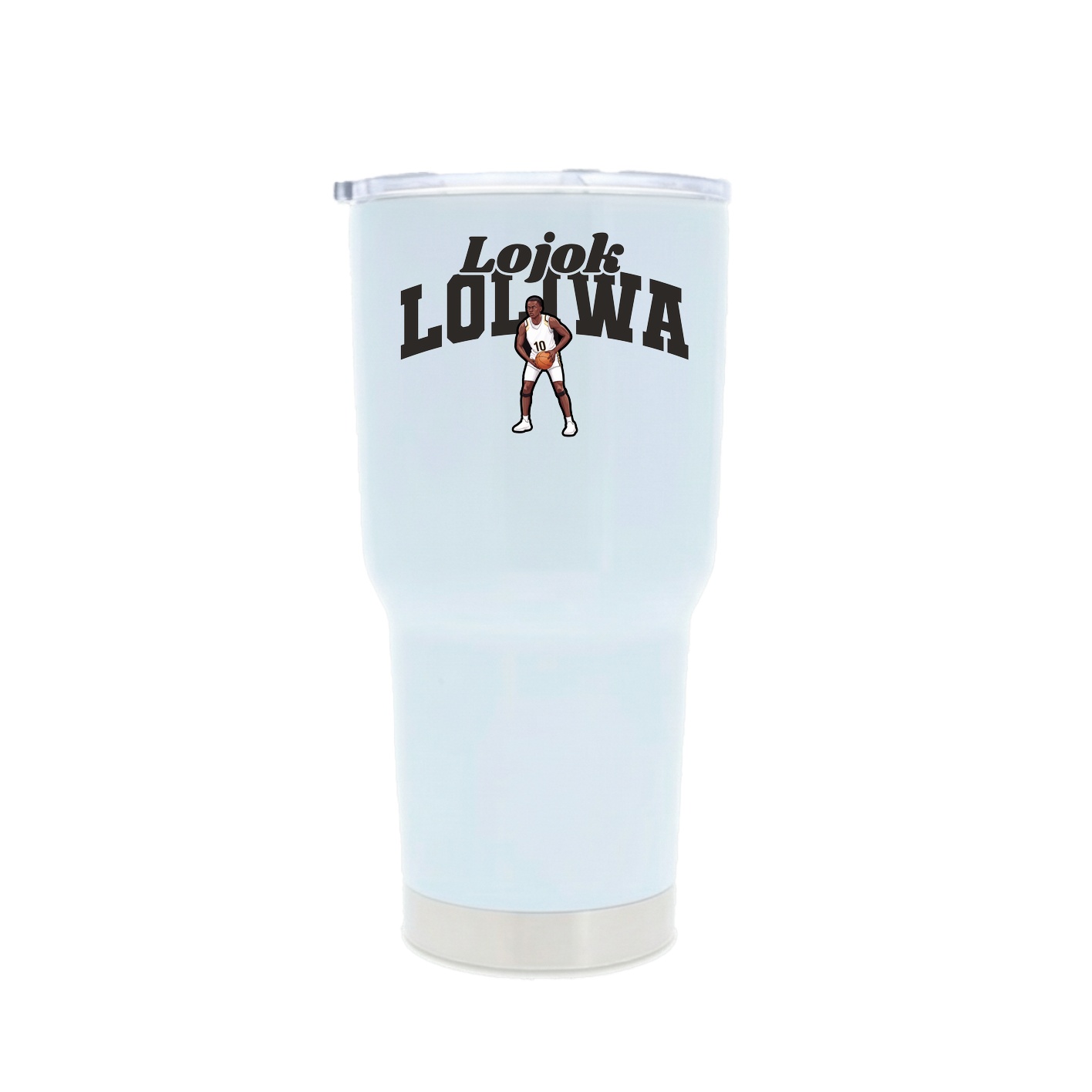 30oz Stainless Steel Tumbler — Signature Arch in White