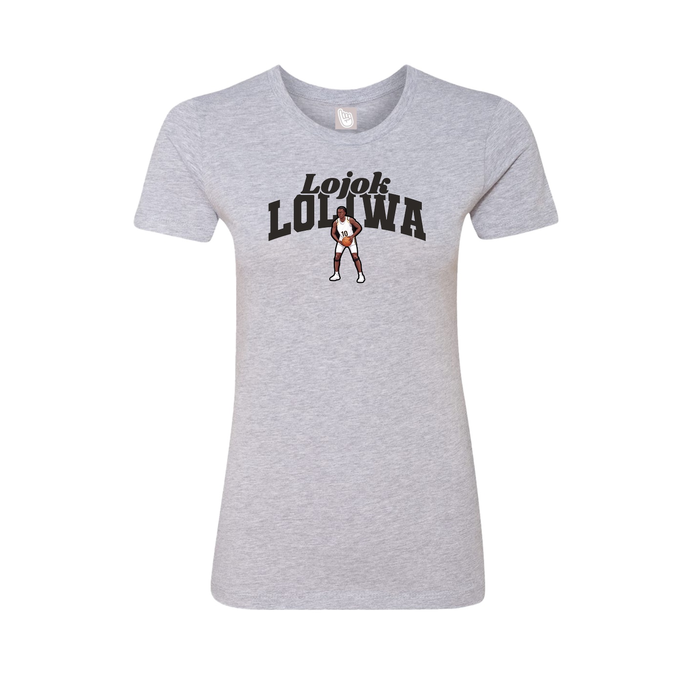 Fitted Women's Tee — Signature Arch in Grey