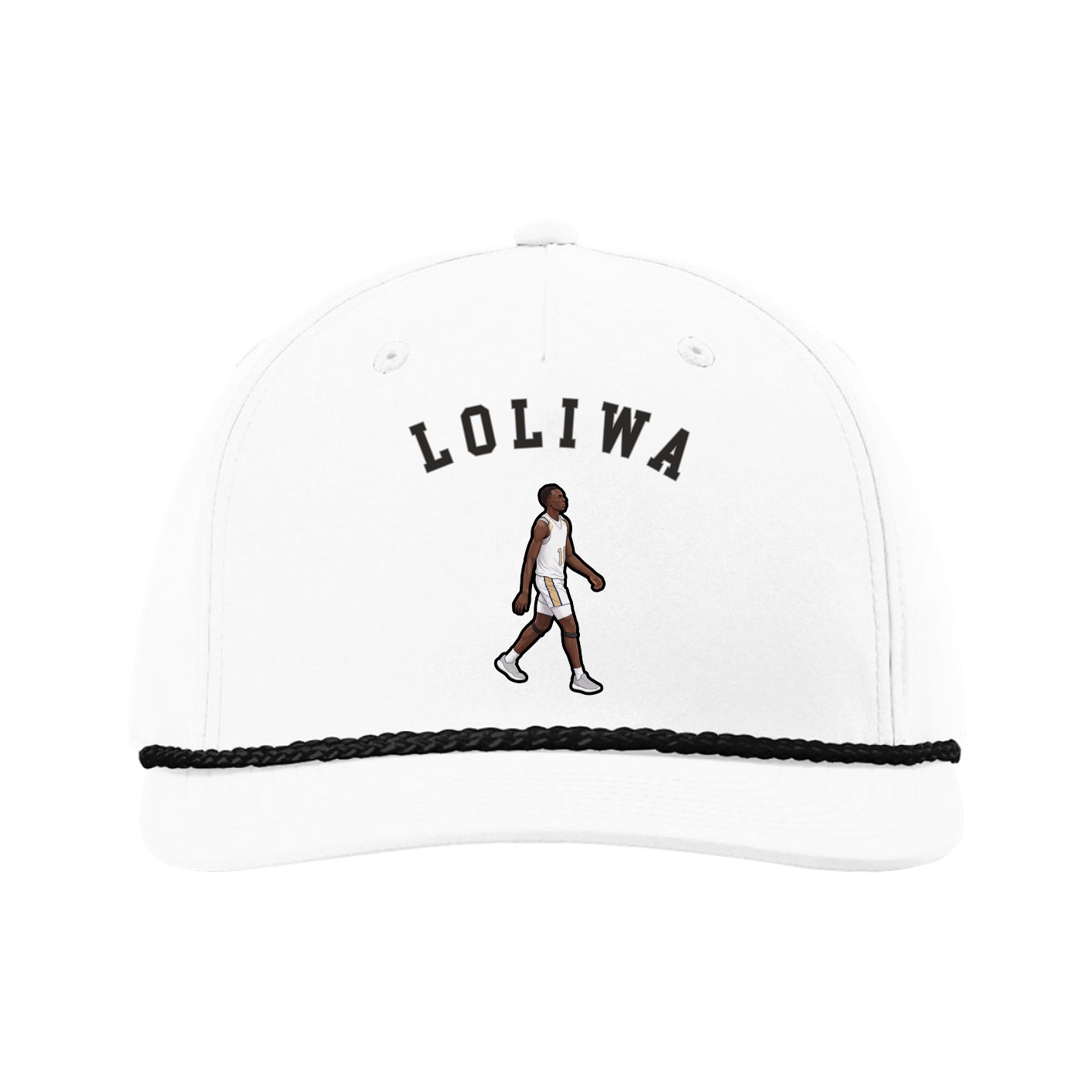 Five-Panel Classic Rope Cap — Shirsey Arch in White