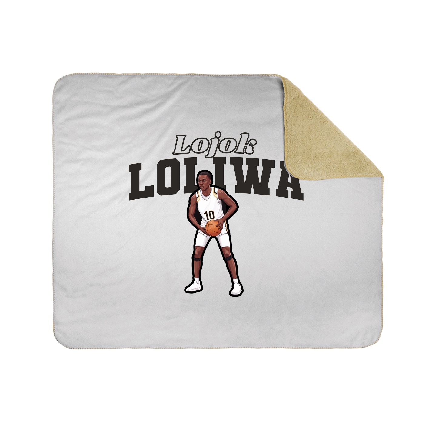 Throw Blanket — Name Arch in White
