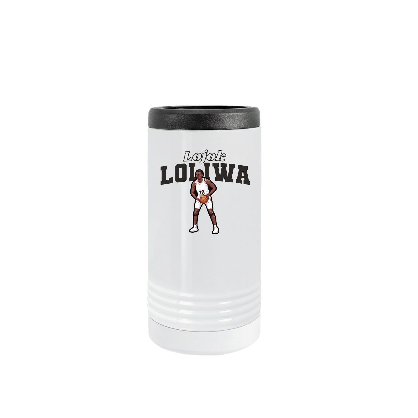Slim Beverage Holder — Name Arch in White
