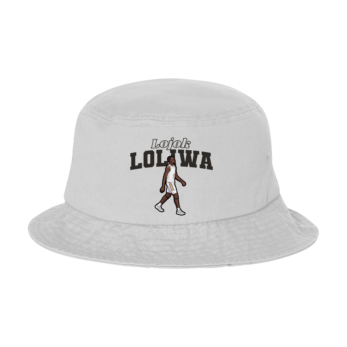 Bucket Cap — Name Arch in White