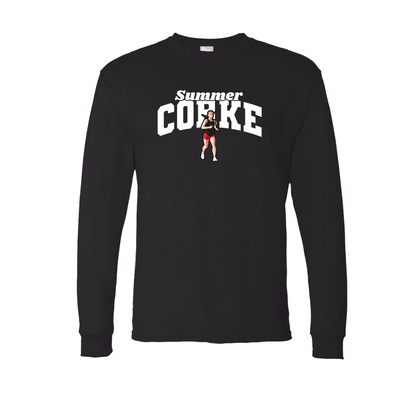 Long Sleeve Tee — Signature Arch in Black