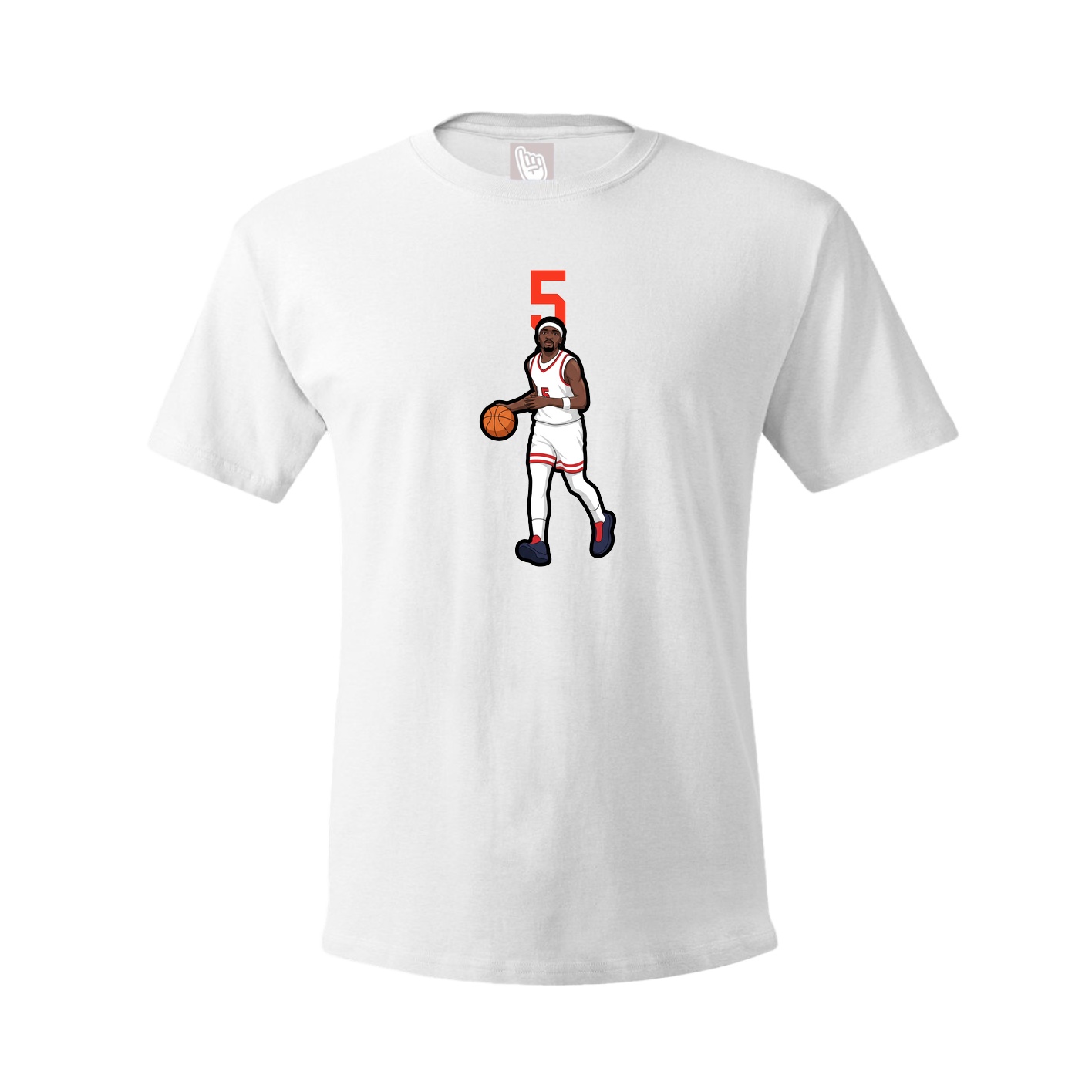 Youth Tee — Number Top in White
