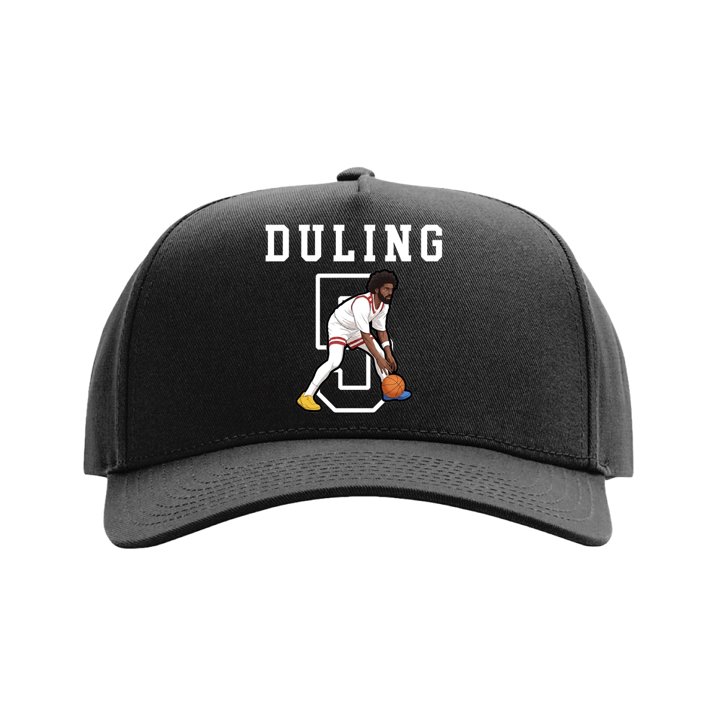 Full Fabric Five-Panel Champ Cap — Shirsey in Black