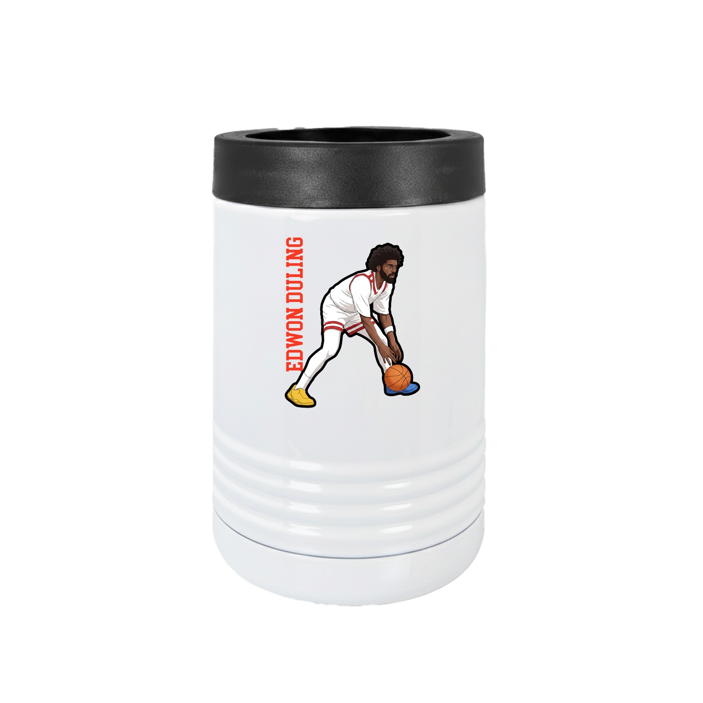 Beverage Holder — Name Vertical in White