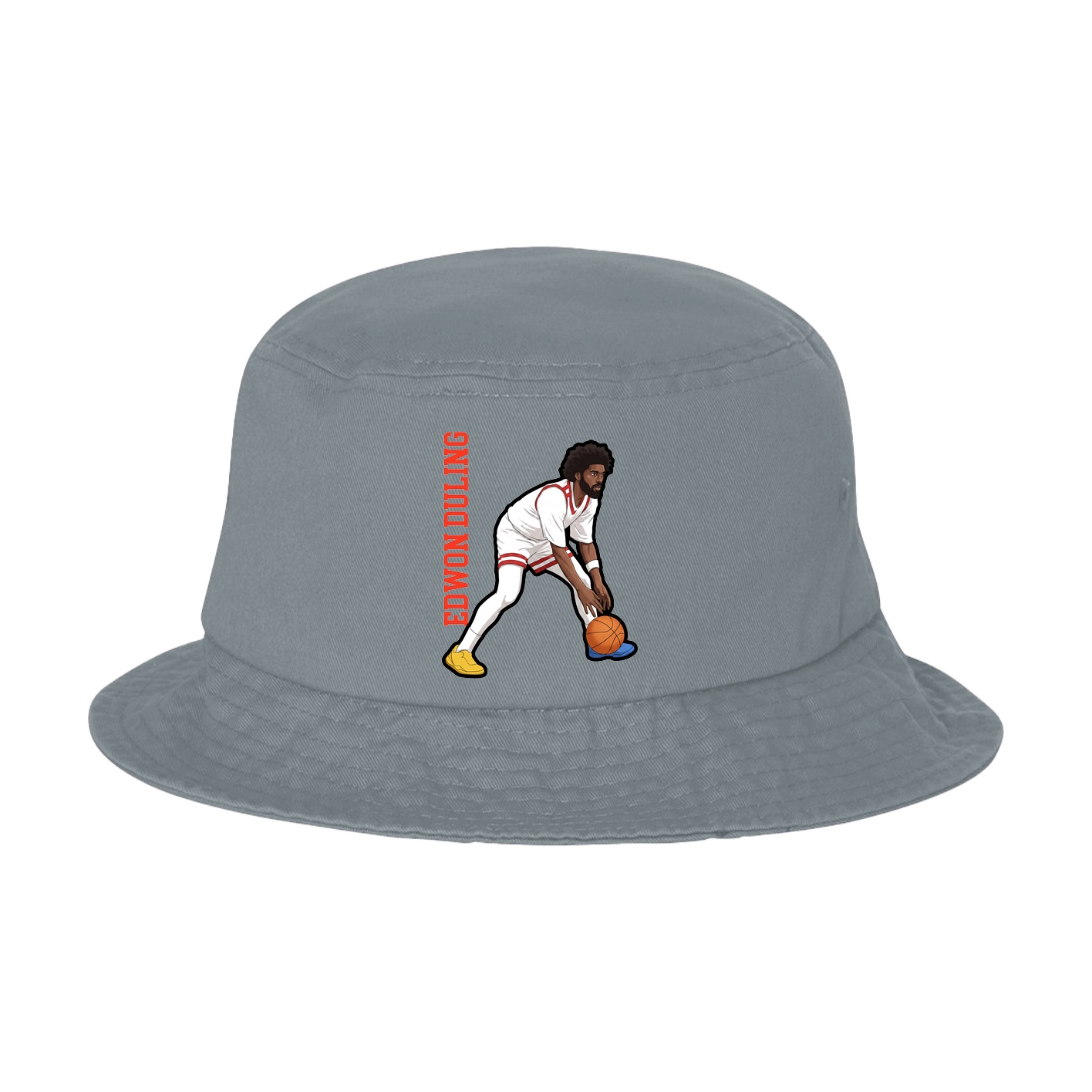 Bucket Cap — Name Vertical in Grey