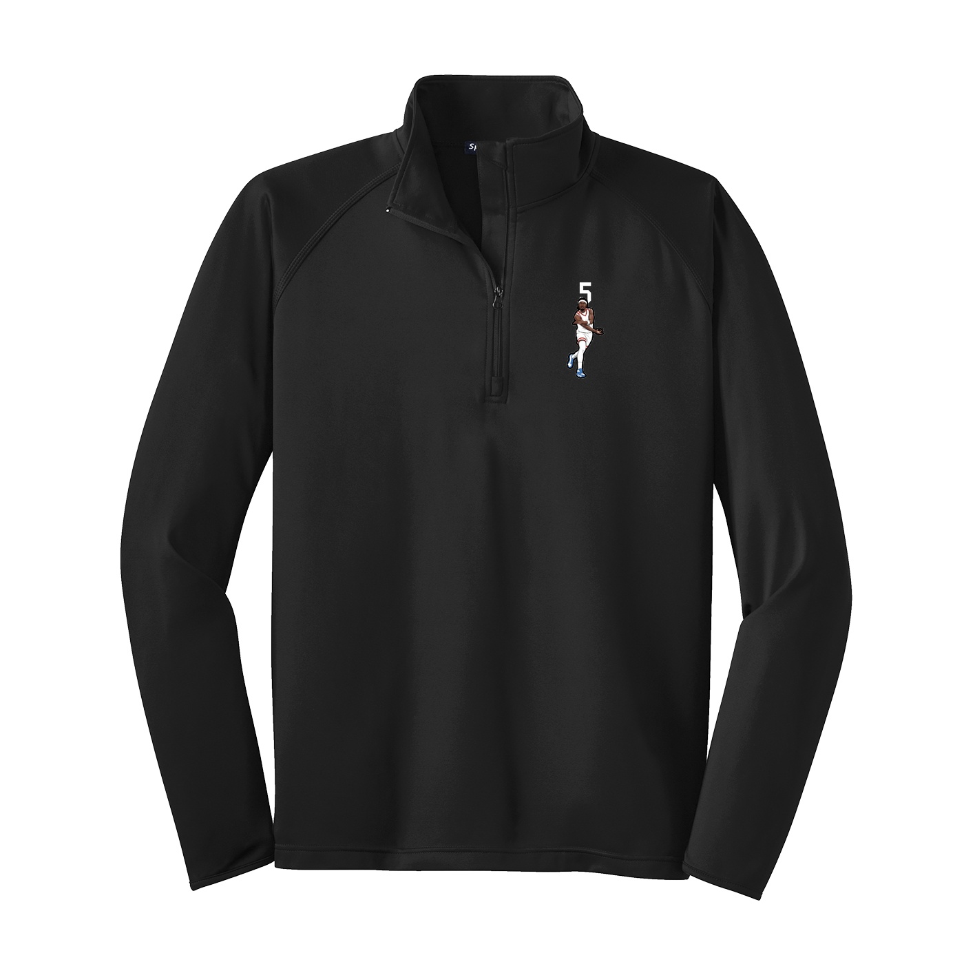 Q-Zip Pullover — Number Top in Black
