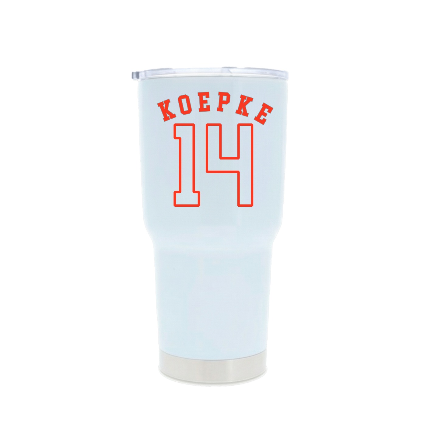 30oz Stainless Steel Tumbler — Shirsey Arch in White