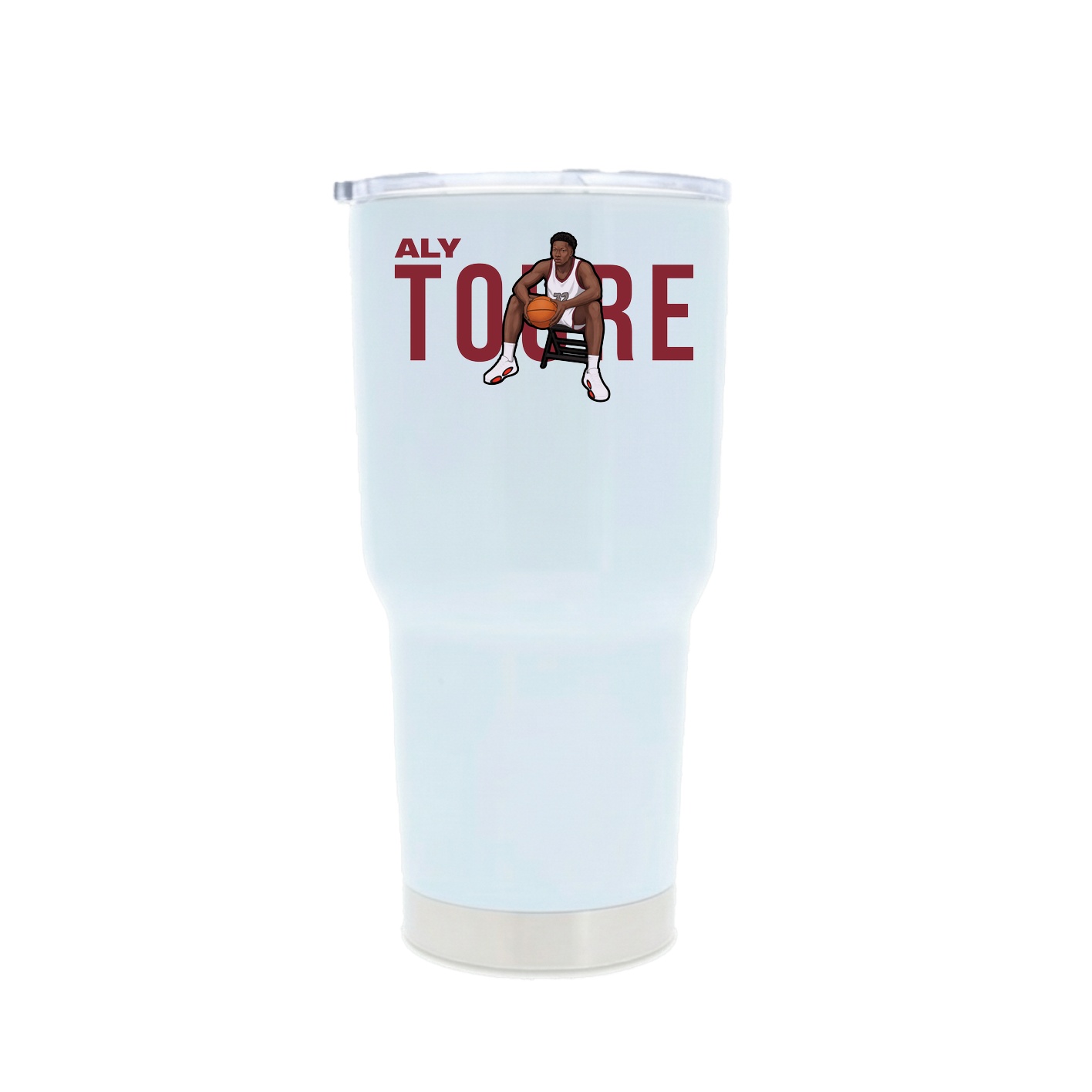30oz Stainless Steel Tumbler — Player Name in White