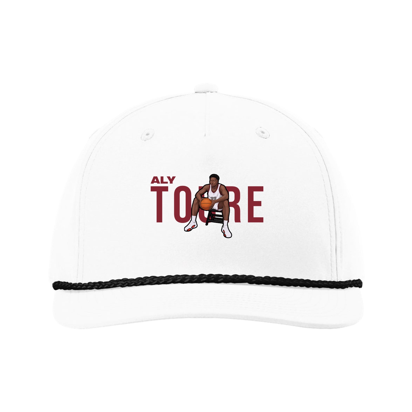 Five-Panel Classic Rope Cap — Player Name in White
